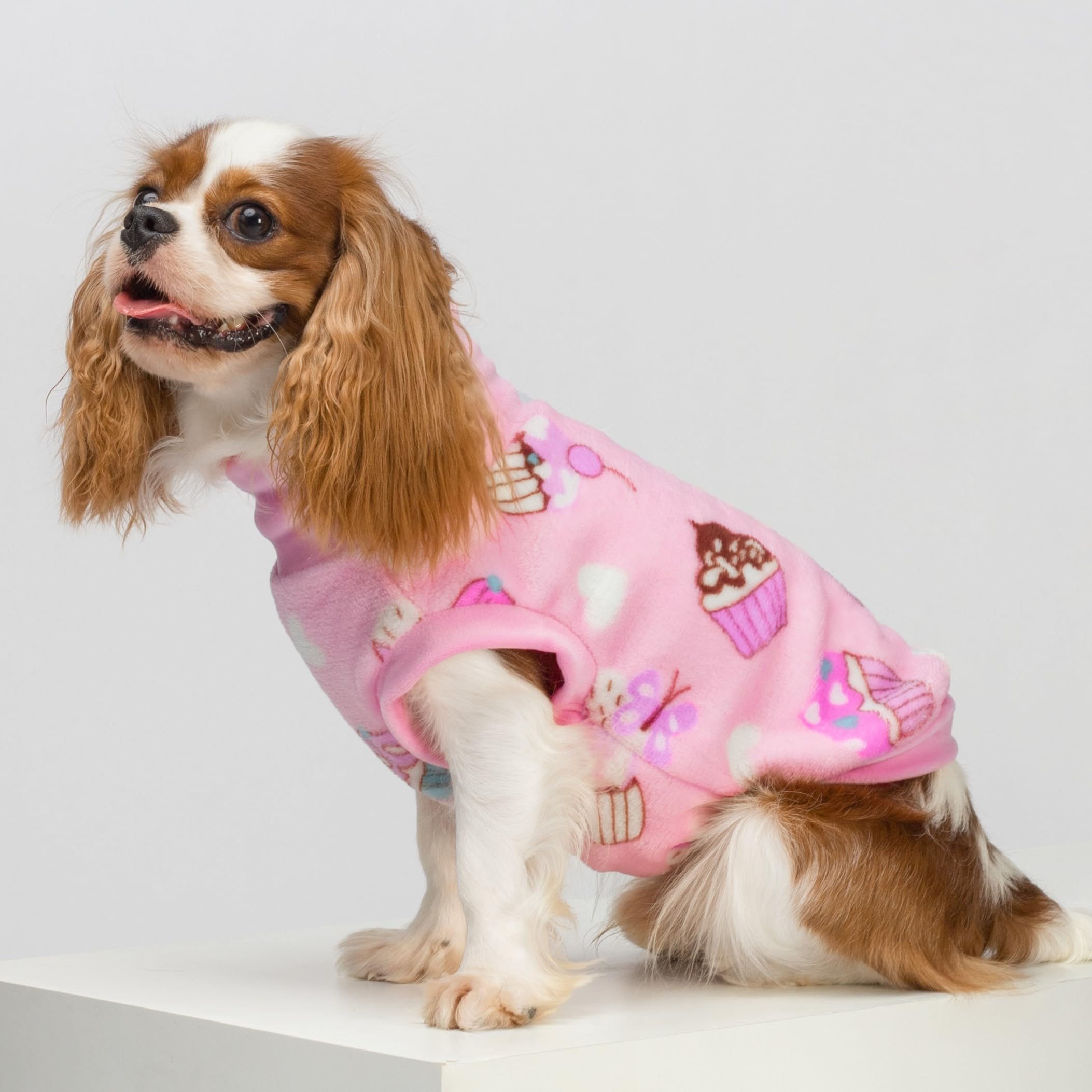 Fitwarm Fleece Cupcake Dog Sweater Vest, Dog Winter Clothes for Small Dogs Girl, Fleece Dog Coat, Doggy Pullover Jumper, Pet Out