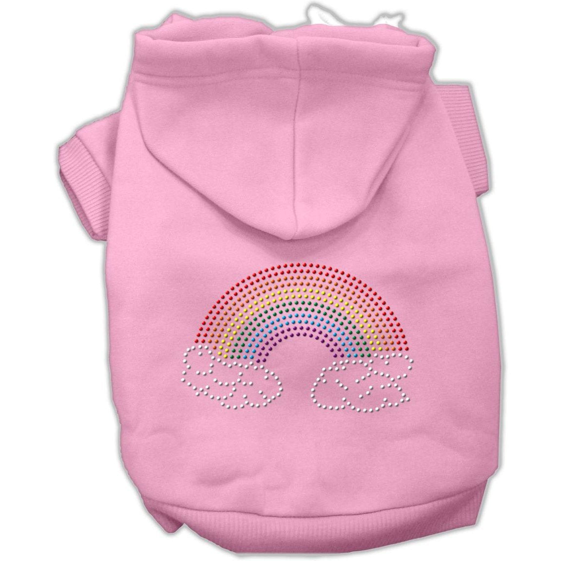 Mirage Pet Products Rhinestone Rainbow Hoodies, Size 10, Pink