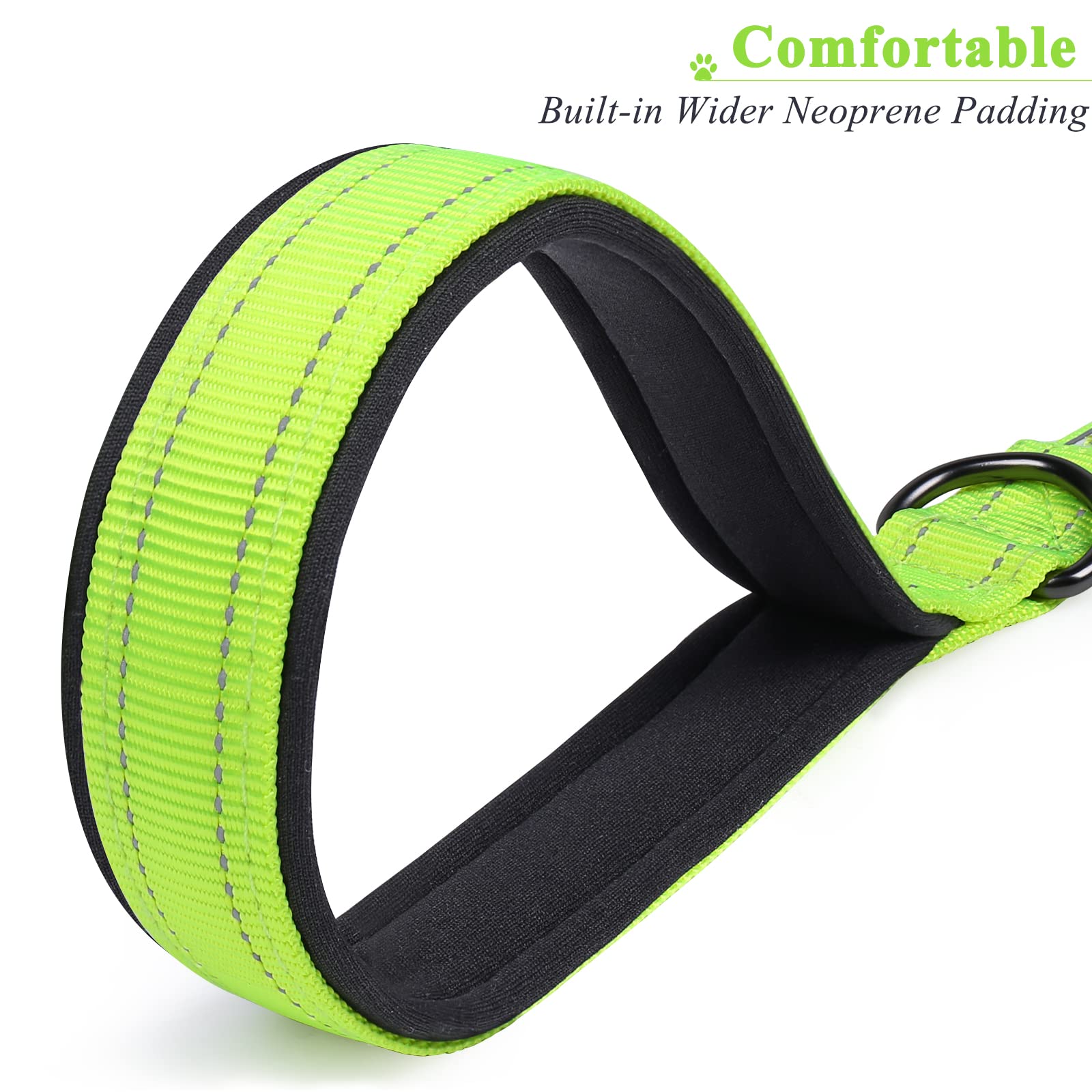 Vivaglory Short Dog Leash For Medium & Large Dogs, 18Inch, Bright Yellow