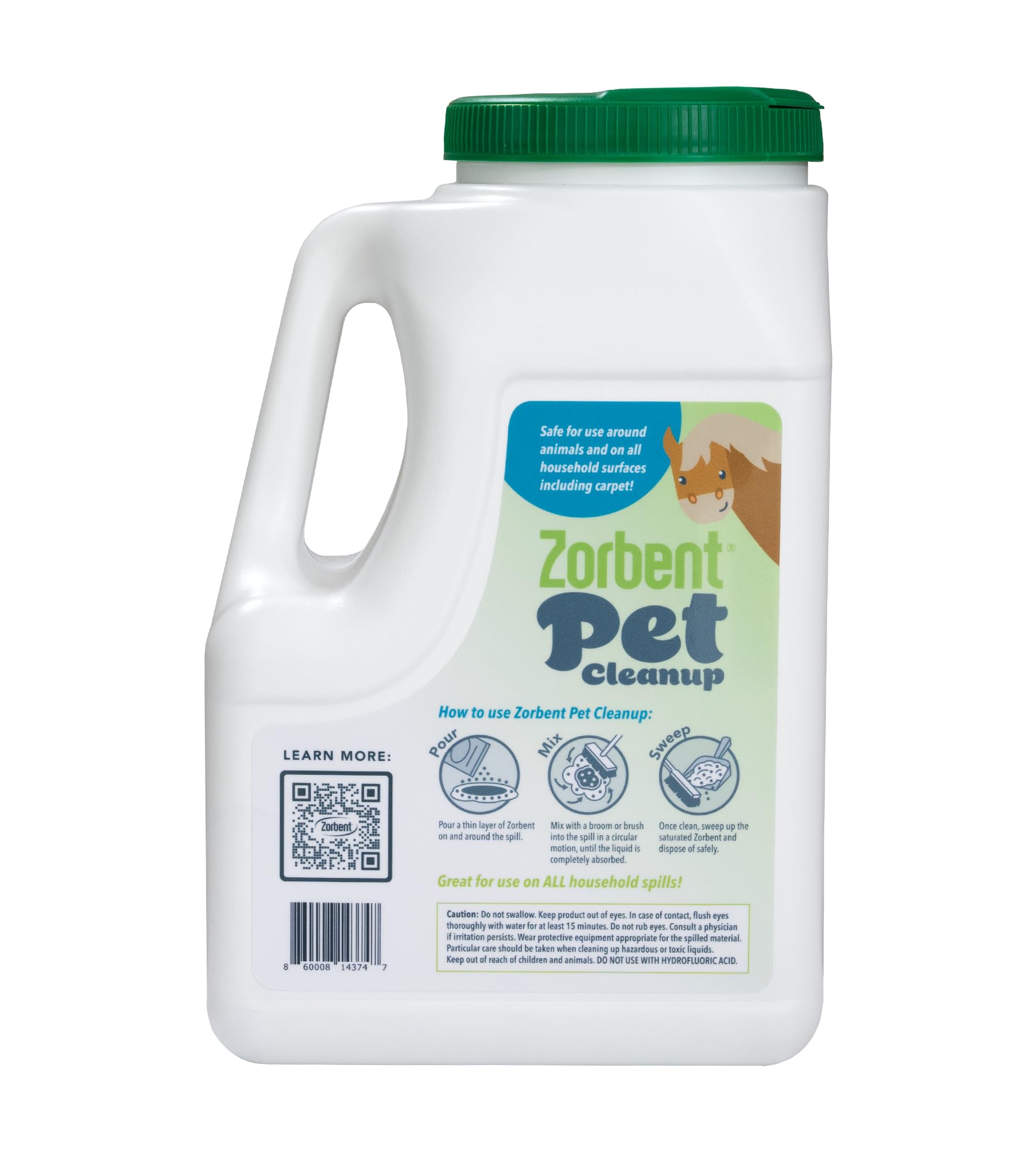Zorbent Pet Cleanup - Industrial-Grade Pet Mess Cleaner Tackles The Grossest Pet Messes In Seconds. Each Jug Absorbs Up To 1 Gal
