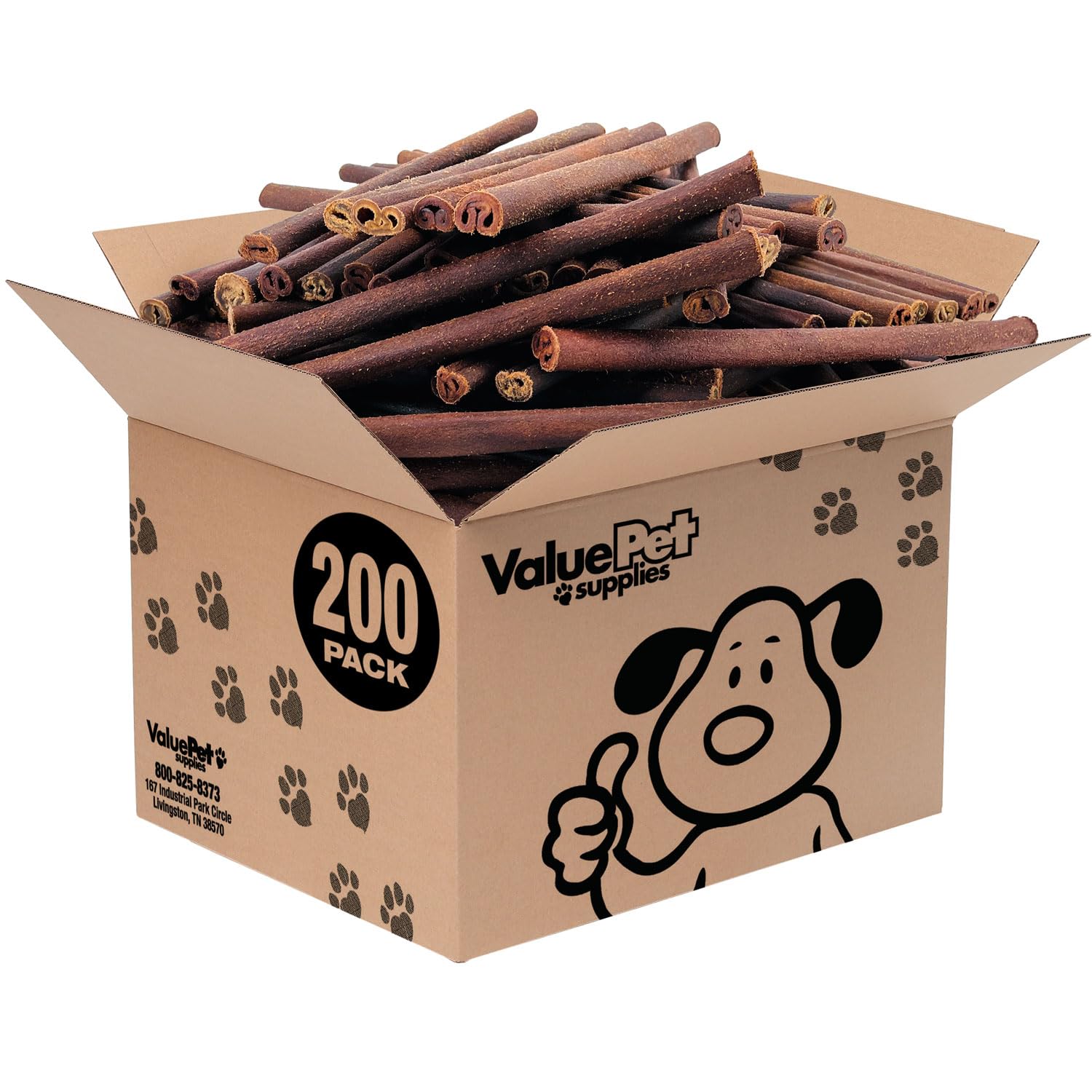 ValueBull Collagen Sticks for Dogs, 12 Inch Thick Chews, Natural Long-Lasting Dog Treats, 200 Count Bulk Pack - Supports Joints,