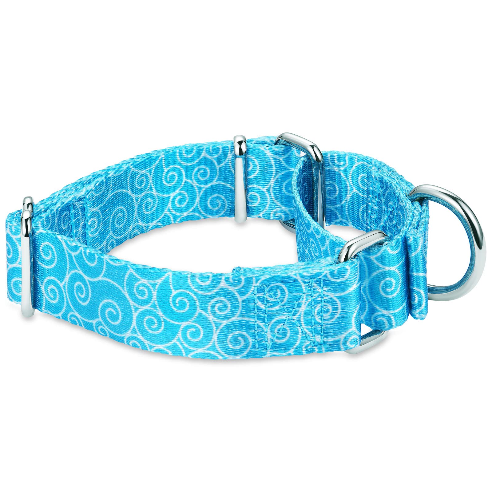 Dazzber Martingale Collar Nylon Dog Collar No Pull Pet Collar Heavy Duty For Medium And Large Dogs, Adjustable 14 Inch - 21 Inch, Sky Blue