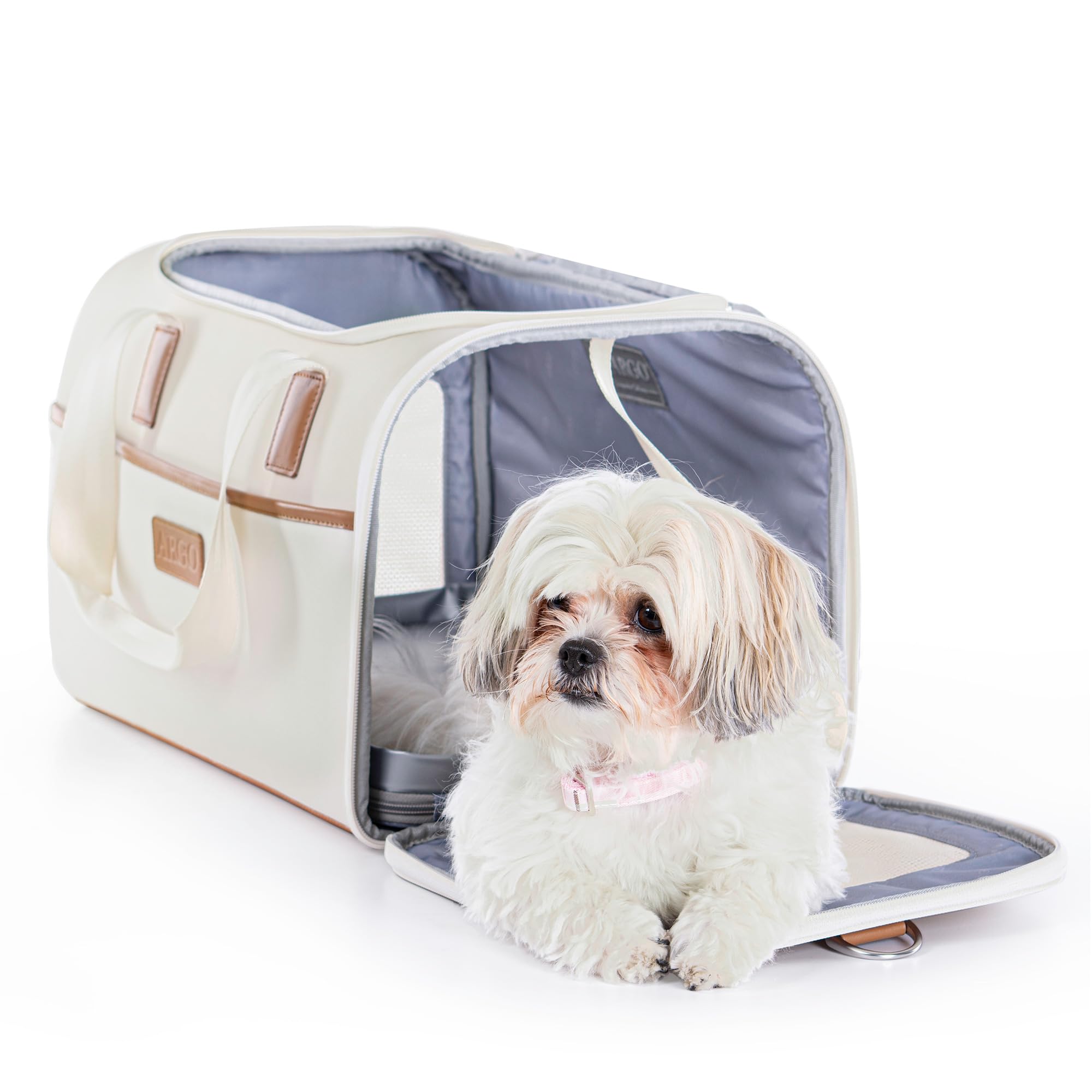Argo Softsided Pet Carrier - Pawsport to Adventure - Dog Carrier, Travel, Trip, Durable Zippers and Mesh