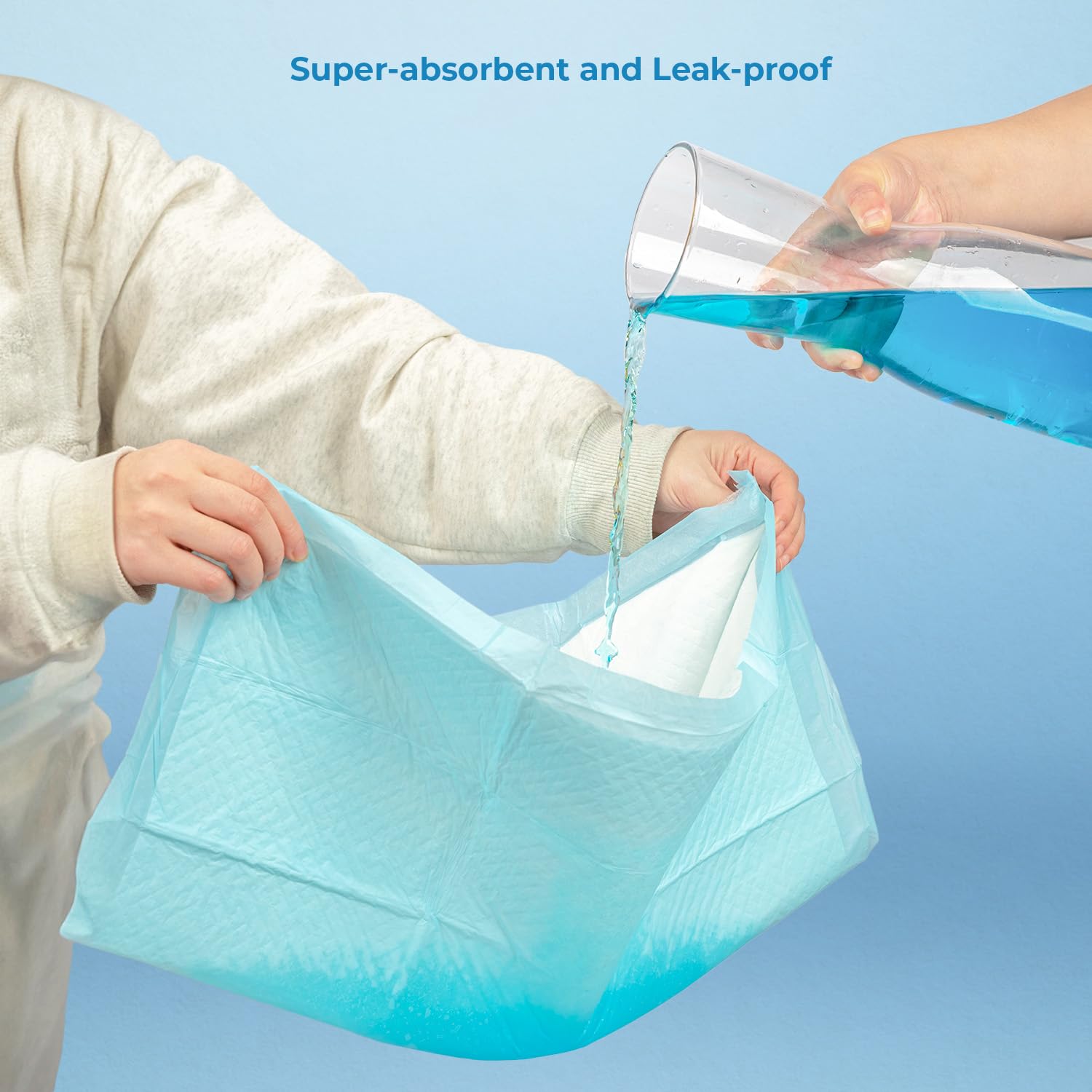 Best Pet Supplies Puppy Pads - Disposable, Dog Training Potty, Super Absorbent Blue Puppy Pee Pads For Dogs (Pack Of 100) X-Large