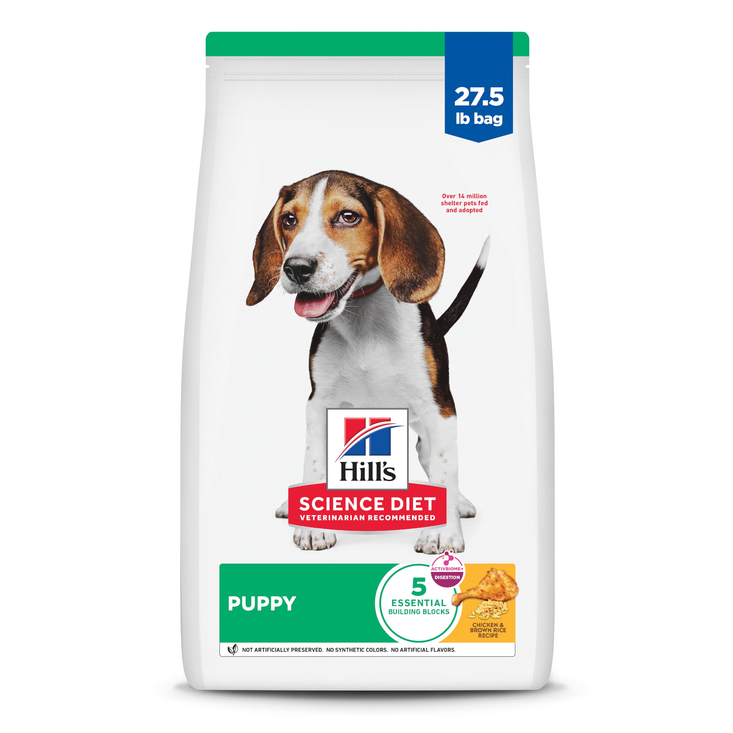 Hills Science Diet Puppy, Puppy Premium Nutrition, Dry Dog Food, Chicken & Brown Rice, 27.5 lb Bag