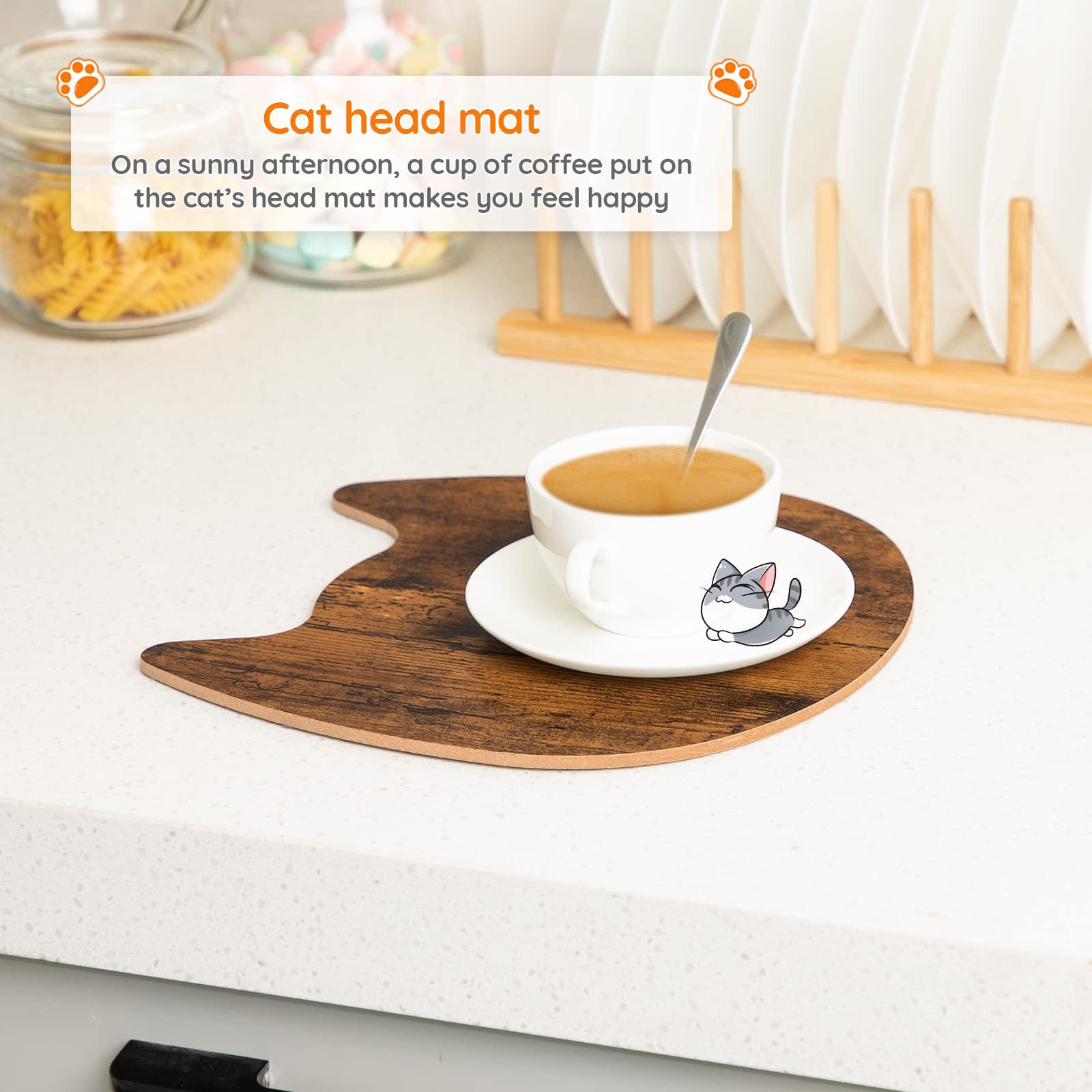 Hoobro Cat Litter Box Enclosure, Hidden Litter Box Furniture With Shutter Door And Cat Head Mat, Cat Entrance Can Be On Left Or Right, Cat Washroom Fit Most Of Litter Box, Rustic Brown Bf06Mw01