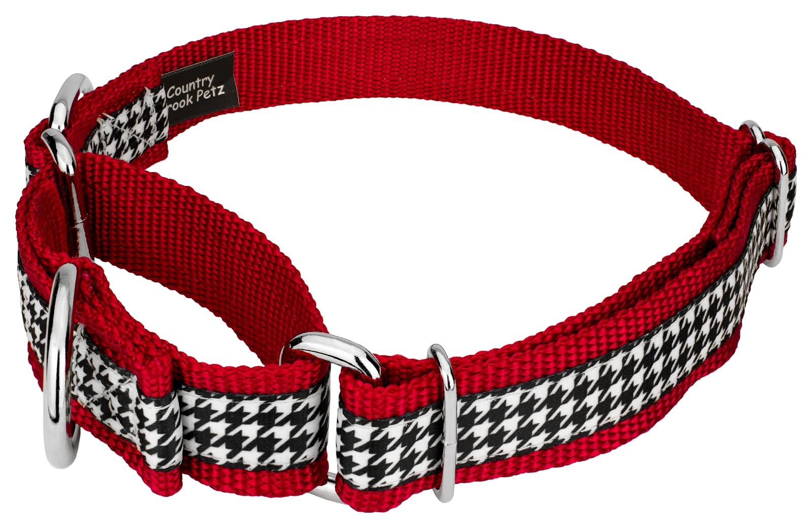 Country Brook Petz - Houndstooth Signature Martingale Dog Collar - Each Collar You Buy, A Collar Is Donated To A Shelter (1 Inch
