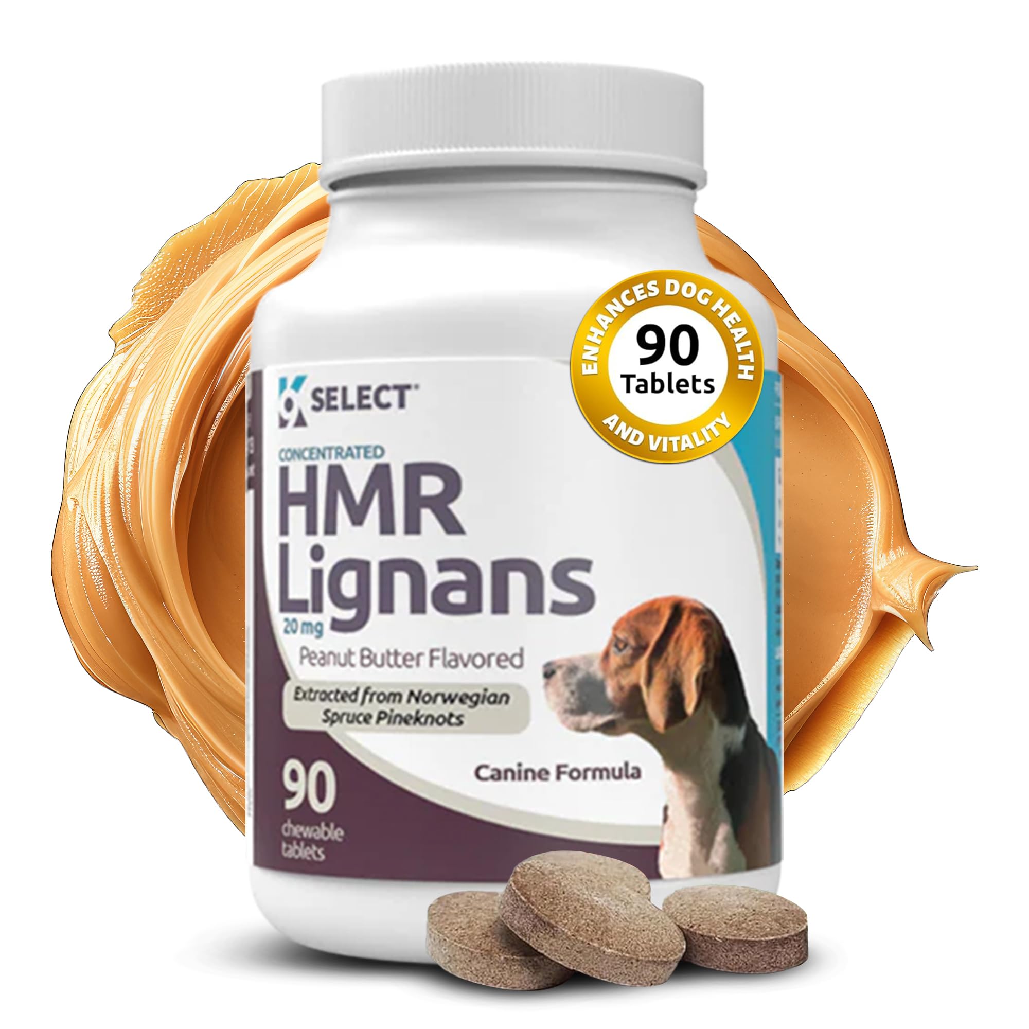 K9 Select HMR Lignans for Dogs - Enhancer for Overall Wellness, Immune Support for Dogs - Norway Spruce Extract Holistic Dog Hea