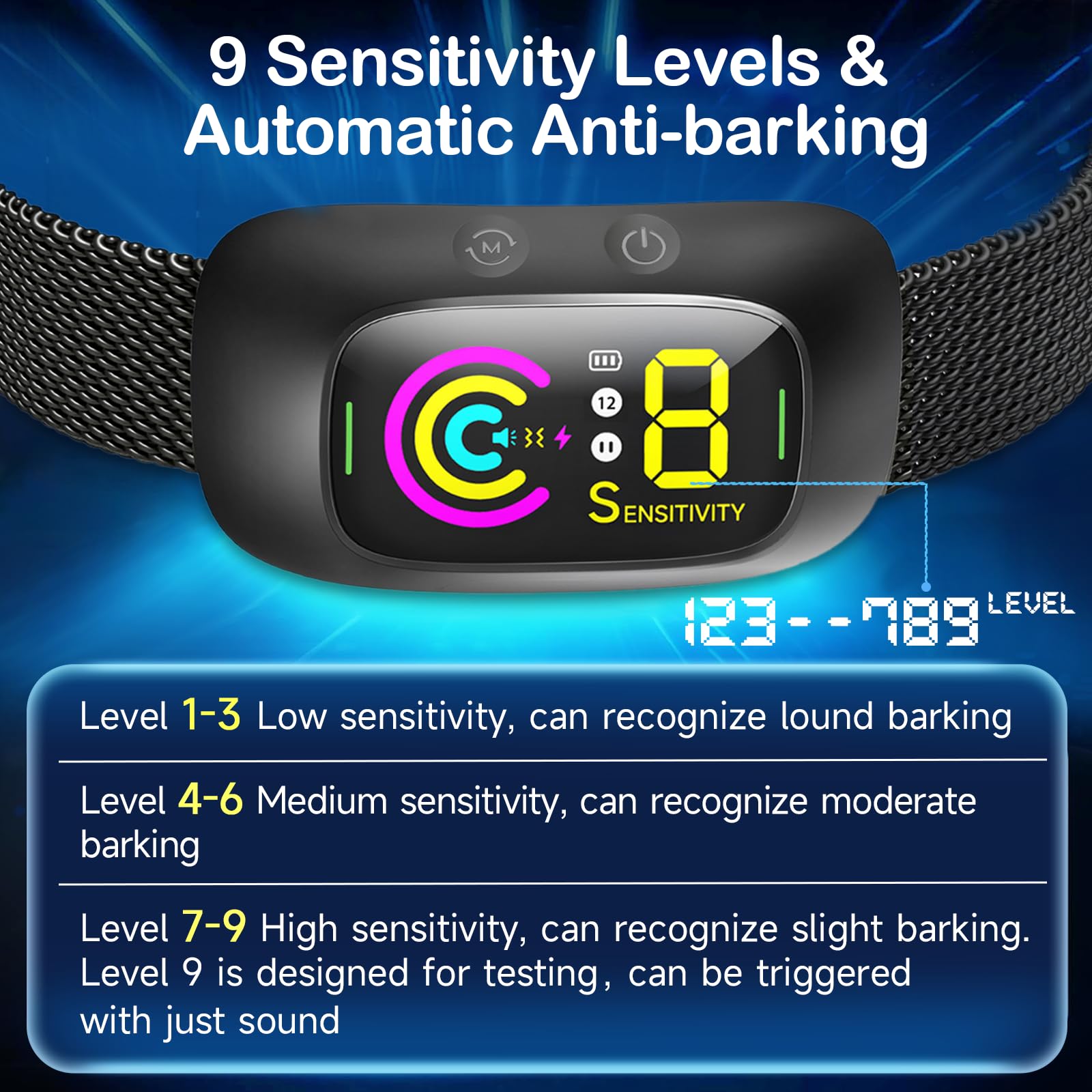 Dog Bark Collar, Smart Bark Collar For Large Medium Small Dogs, Automatic Barking Control, No Bark Training Collar With Beep Vib