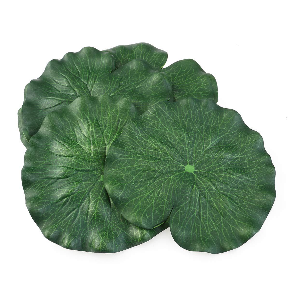 Garneck 10pcs Pool Lotus Leaves Artificial Floating Foam Lotus Leaves Lily Pads Fake Foliage Decoration for Pond Pool Aquarium F