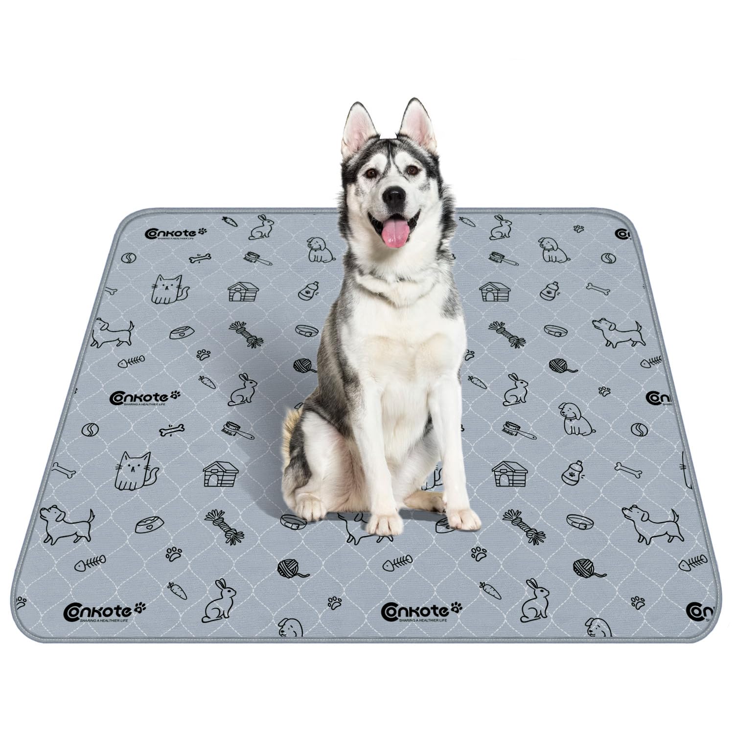 Washable Pee Pads For Dogs 2 Pack, 34'' X 36'' Reusable Puppy Training Pads Heavy Absorbency Dog Playpen Mats Waterproof With No