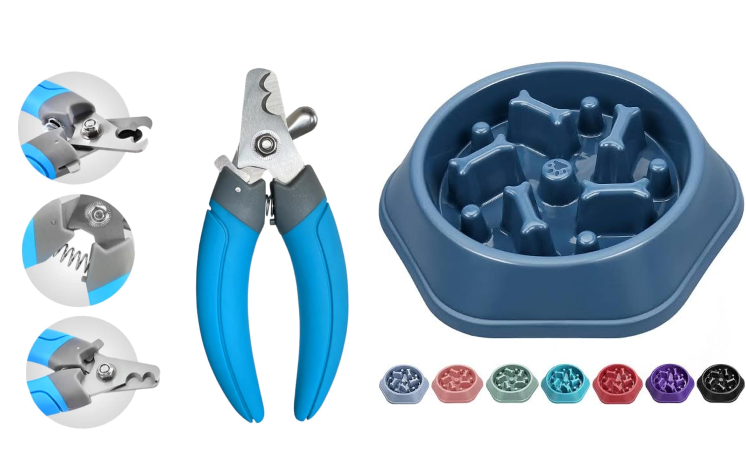 Pet And Vet Combo Of Dog Slow Feeder Pet Bowl Slow Eating For Small Medium Size Dogs & Professional Dog Nail Cutter Clipper For 