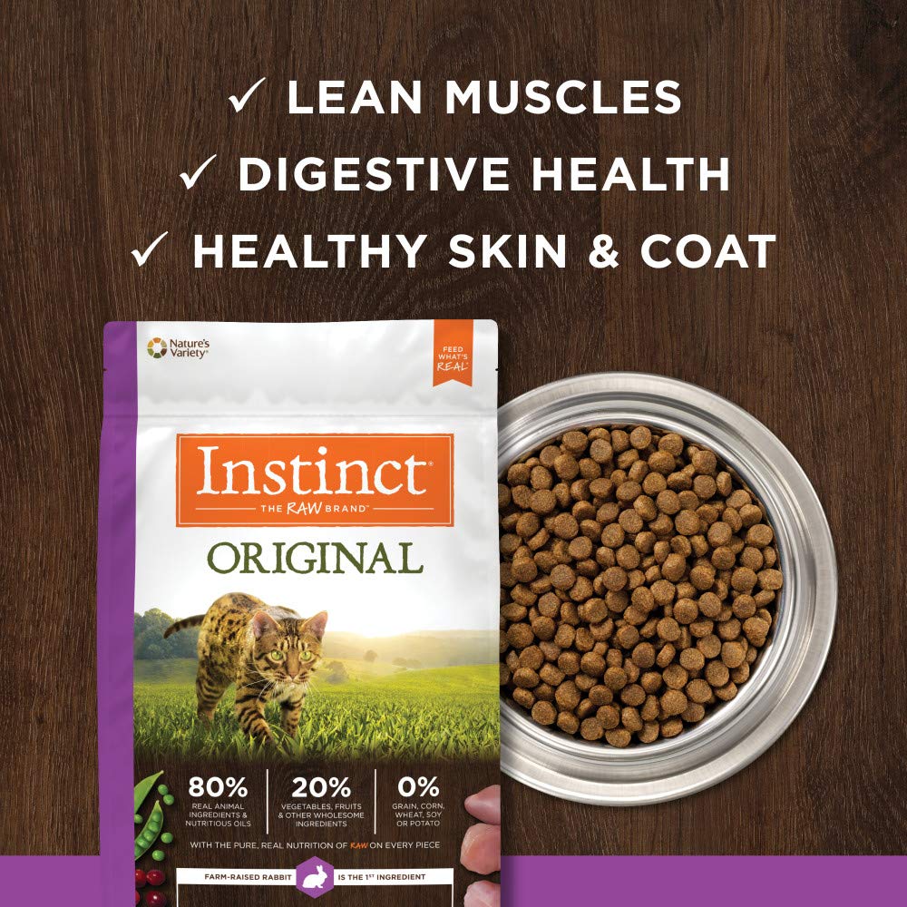 Instinct Original Grain Free Recipe with Real Rabbit Natural Dry Cat Food, 4.5 lb. Bag