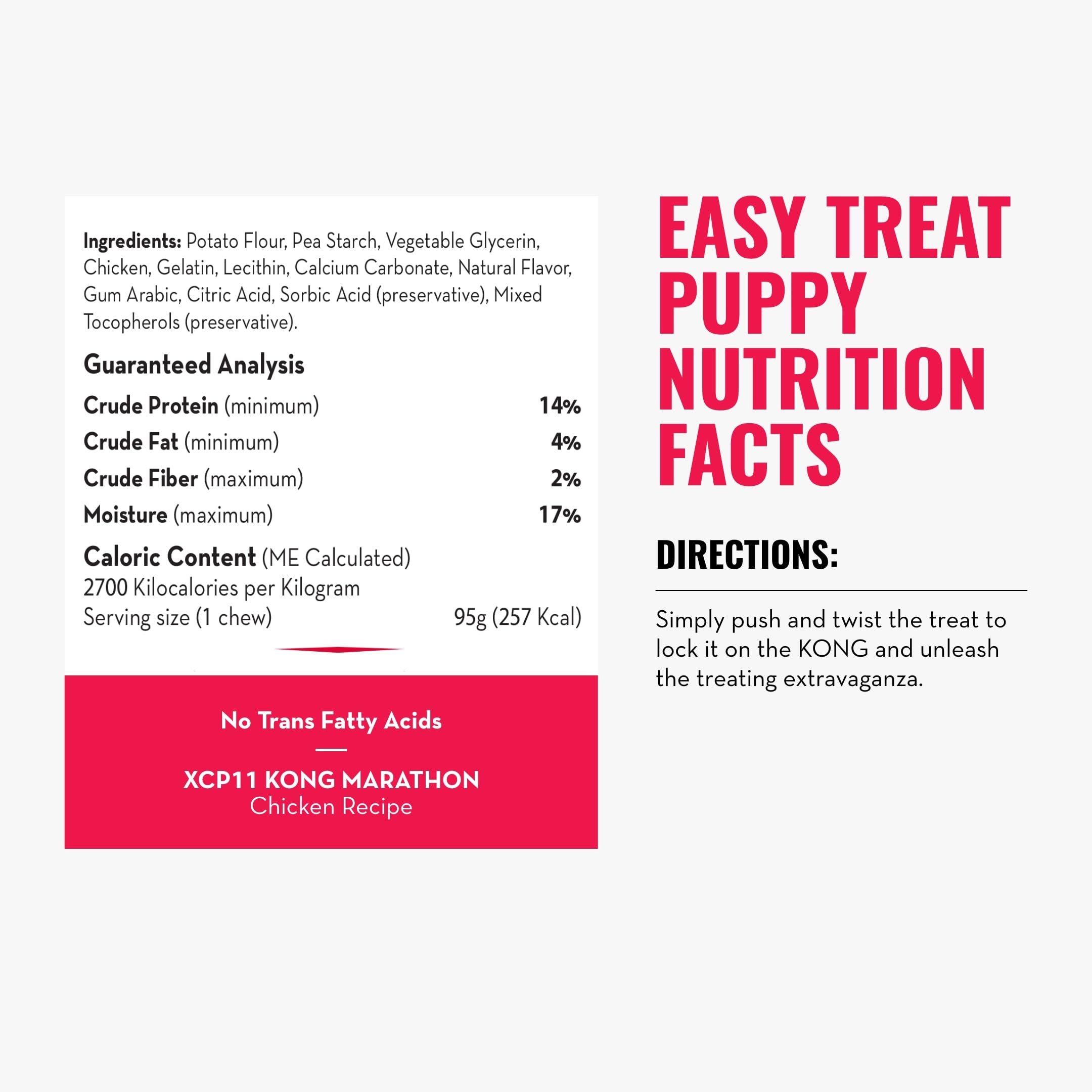 KONG Classic Stuffable Dog Toy & KONG Marathon Chicken-Flavored Treats (2 Pack) - Fetch & Chew Toy for Dogs - With Dog Toy Fille