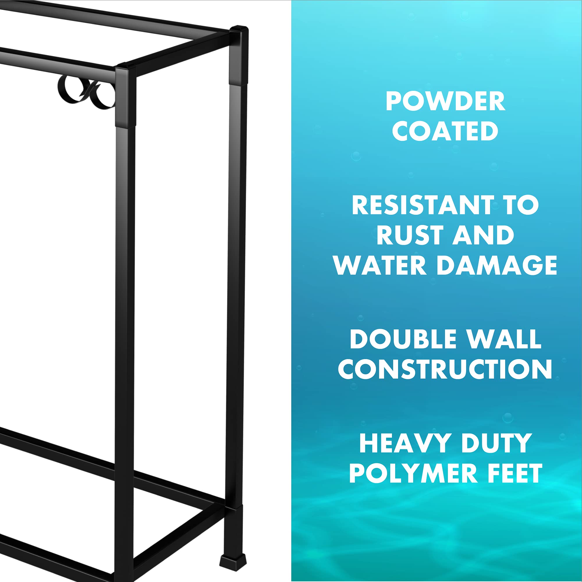 Titaneze 10 Gallon Double Aquarium Stand (2 Stands In 1), Fish Tank Stand, Bird Cage Stand, 22.5' W X 31' H X 10.5' D