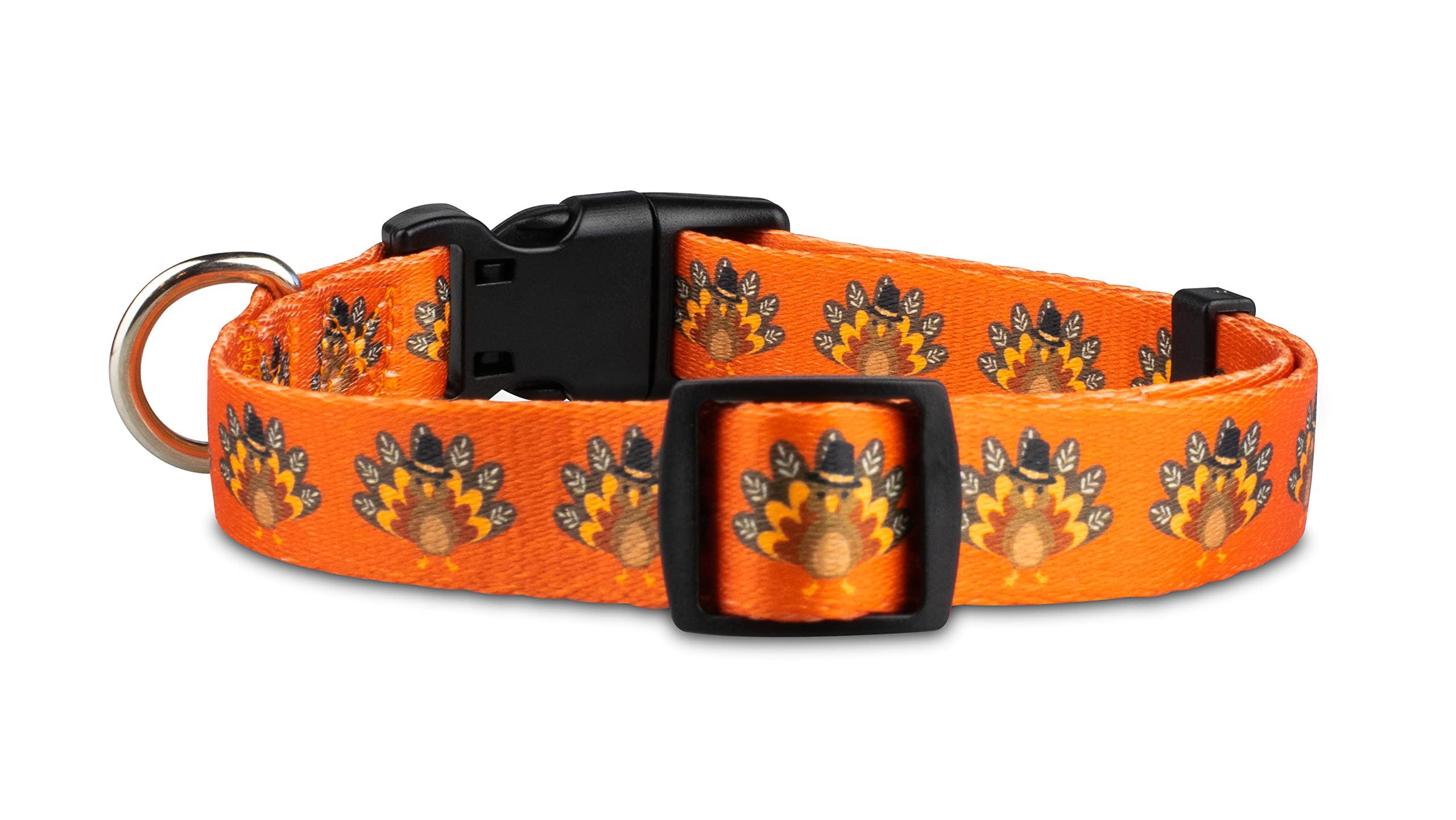 Limeloot Thanksgiving Dog Collar, Adjustable Fall Dog Collar in Small, Medium, and Large, Holiday Collar for Female and Male Dog