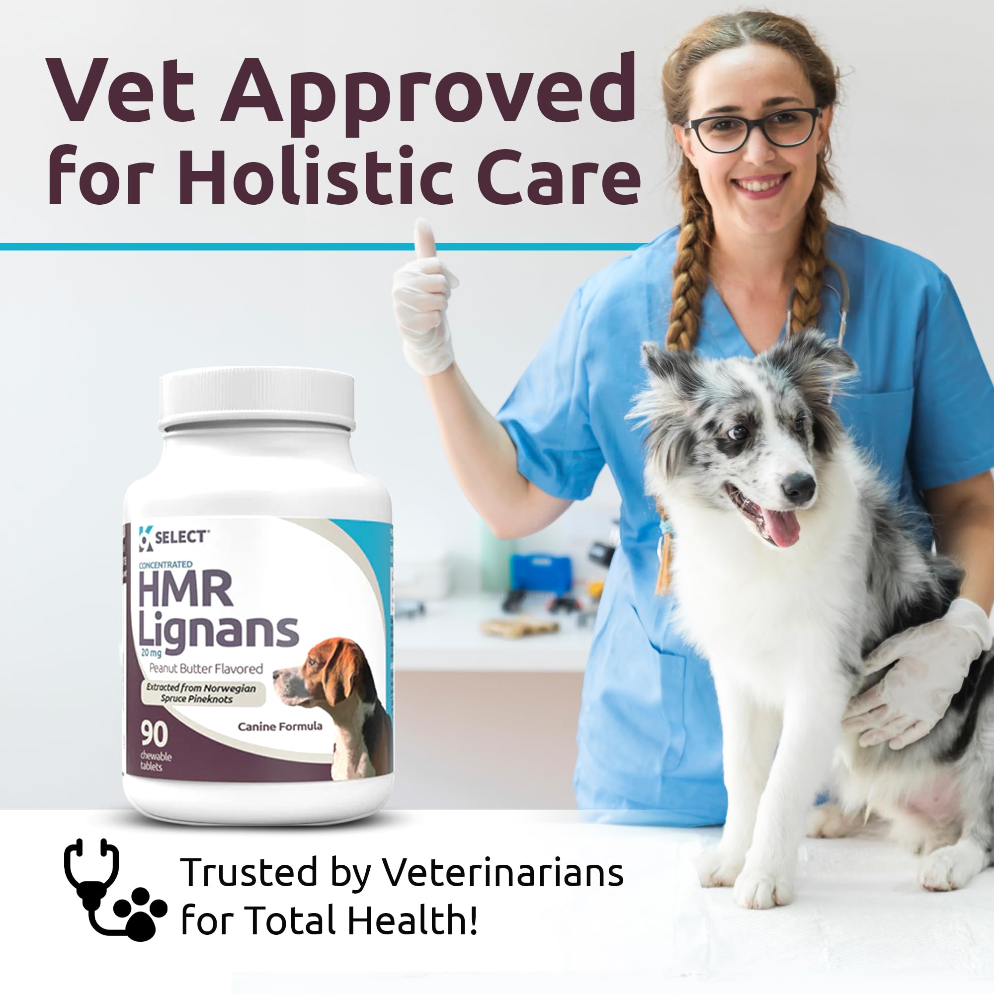 K9 Select HMR Lignans for Dogs - Enhancer for Overall Wellness, Immune Support for Dogs - Norway Spruce Extract Holistic Dog Hea