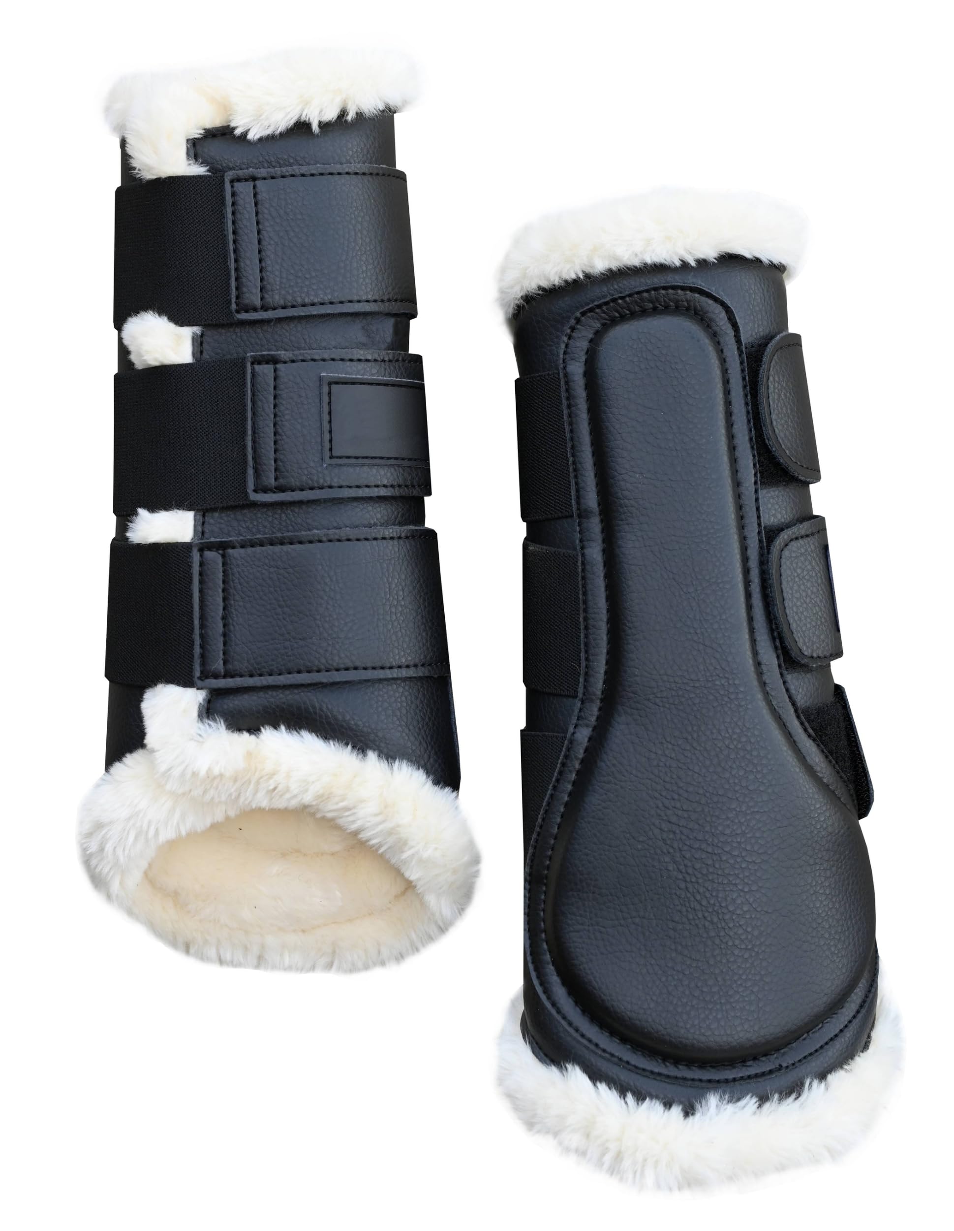 Gatsby Horse Boots Faux Sheepskin Cob Black