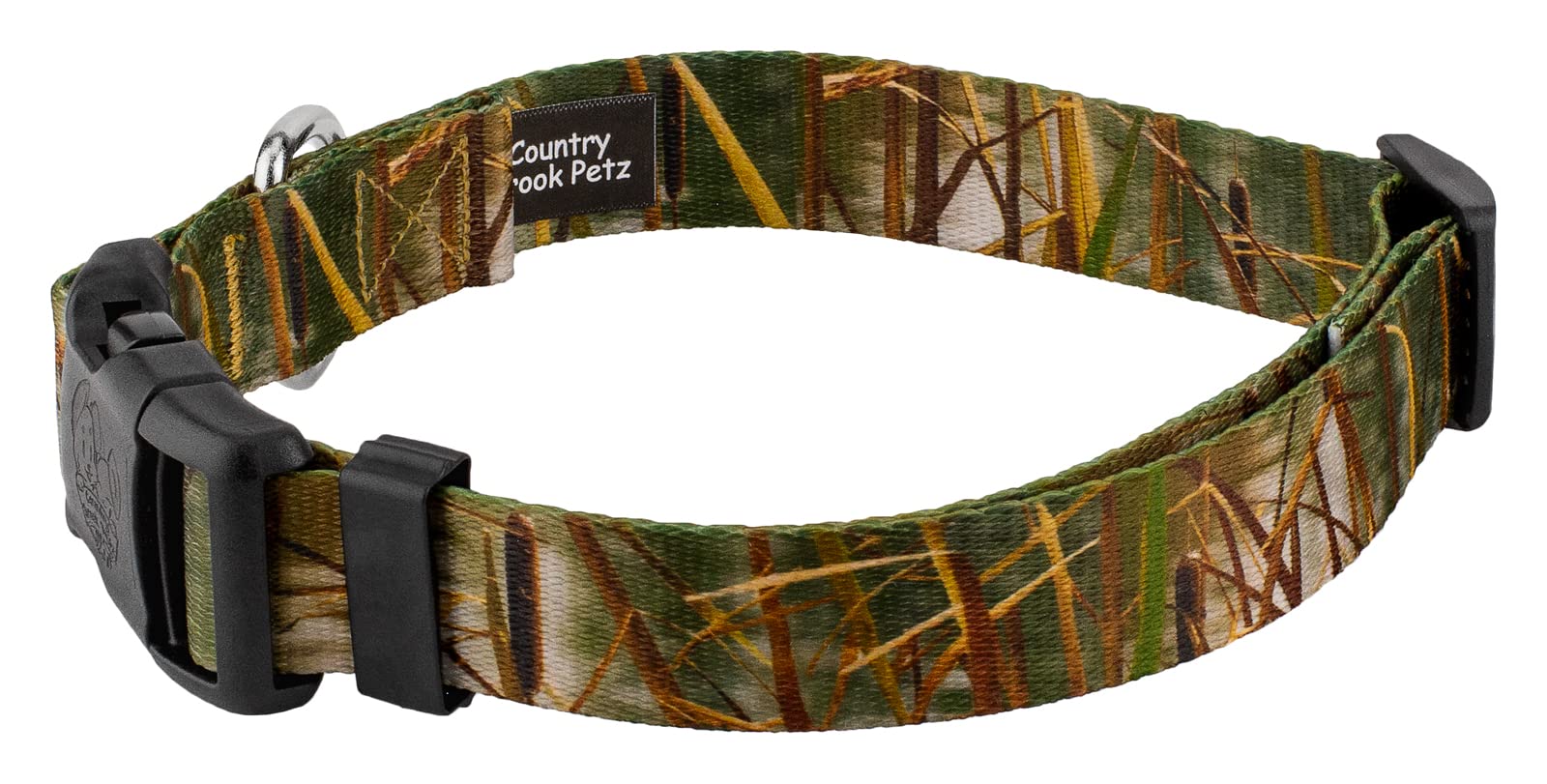 Country Brook Petz - Deluxe Waterfowl Camo Dog Collar - Made In The U.S.A. - Camouflage Collection With 16 Rugged Designs (1 Inc