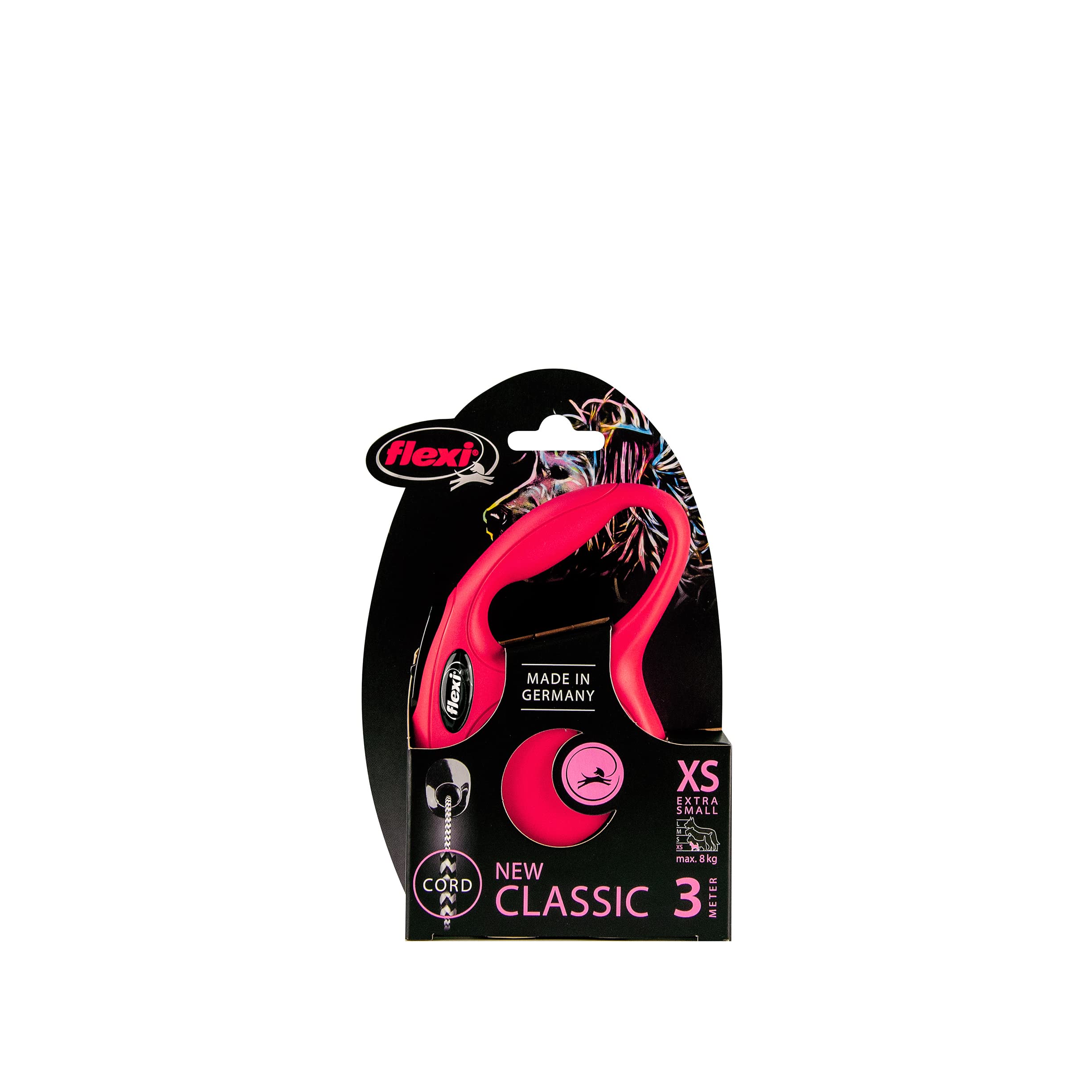 Flexi Roll-Leash New Classic Xs Rope 3 M Blue For Dogs, Cats & Small Animalsup To Max. 8 Kg