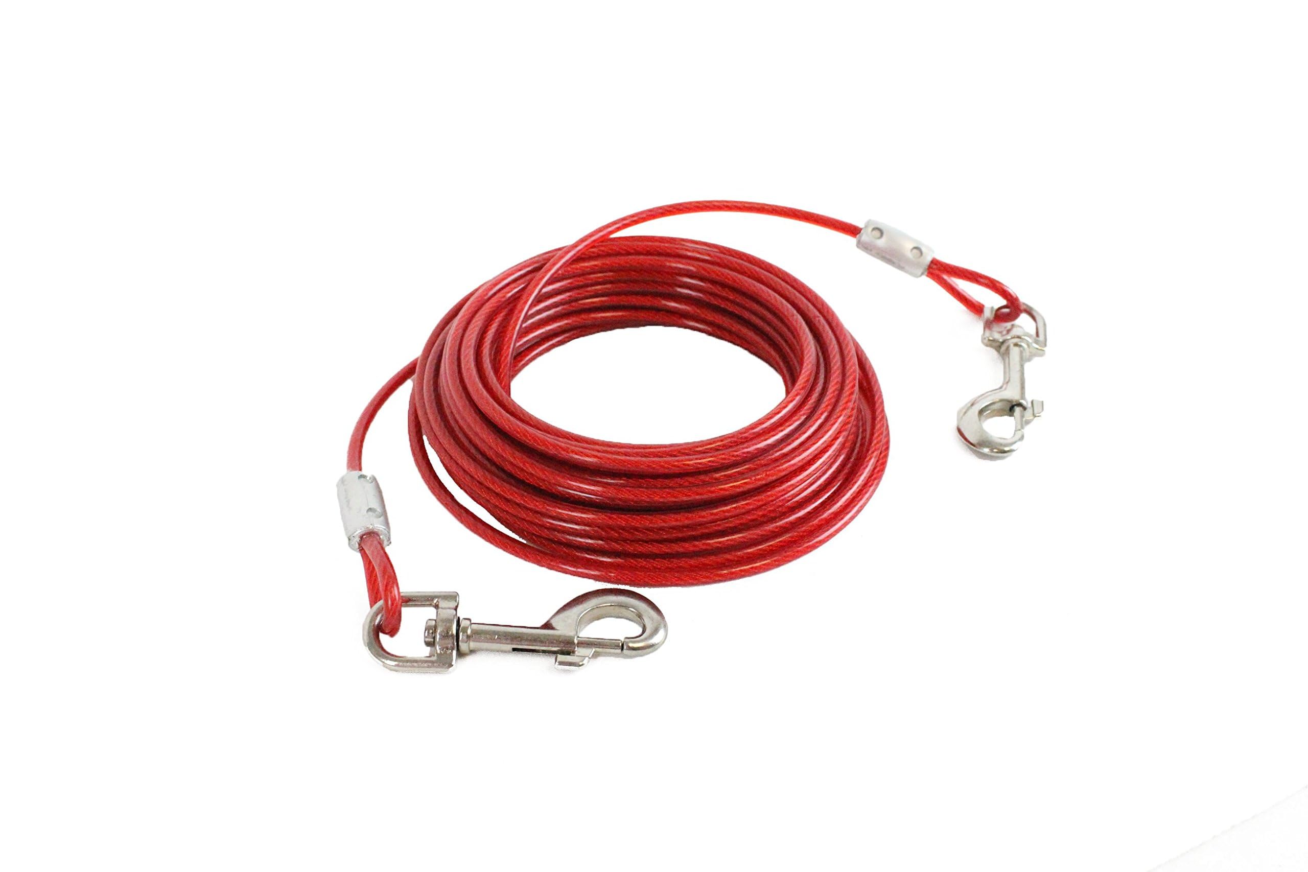 Downtown Pet Supply - Dog Tie Out Stake - Premium Dog Stake For Yard - Dog Runner With Steel Corkscrew Stake And Tie Out Cable For Dogs - For Dogs Up To 70 Lbs - 30 Ft