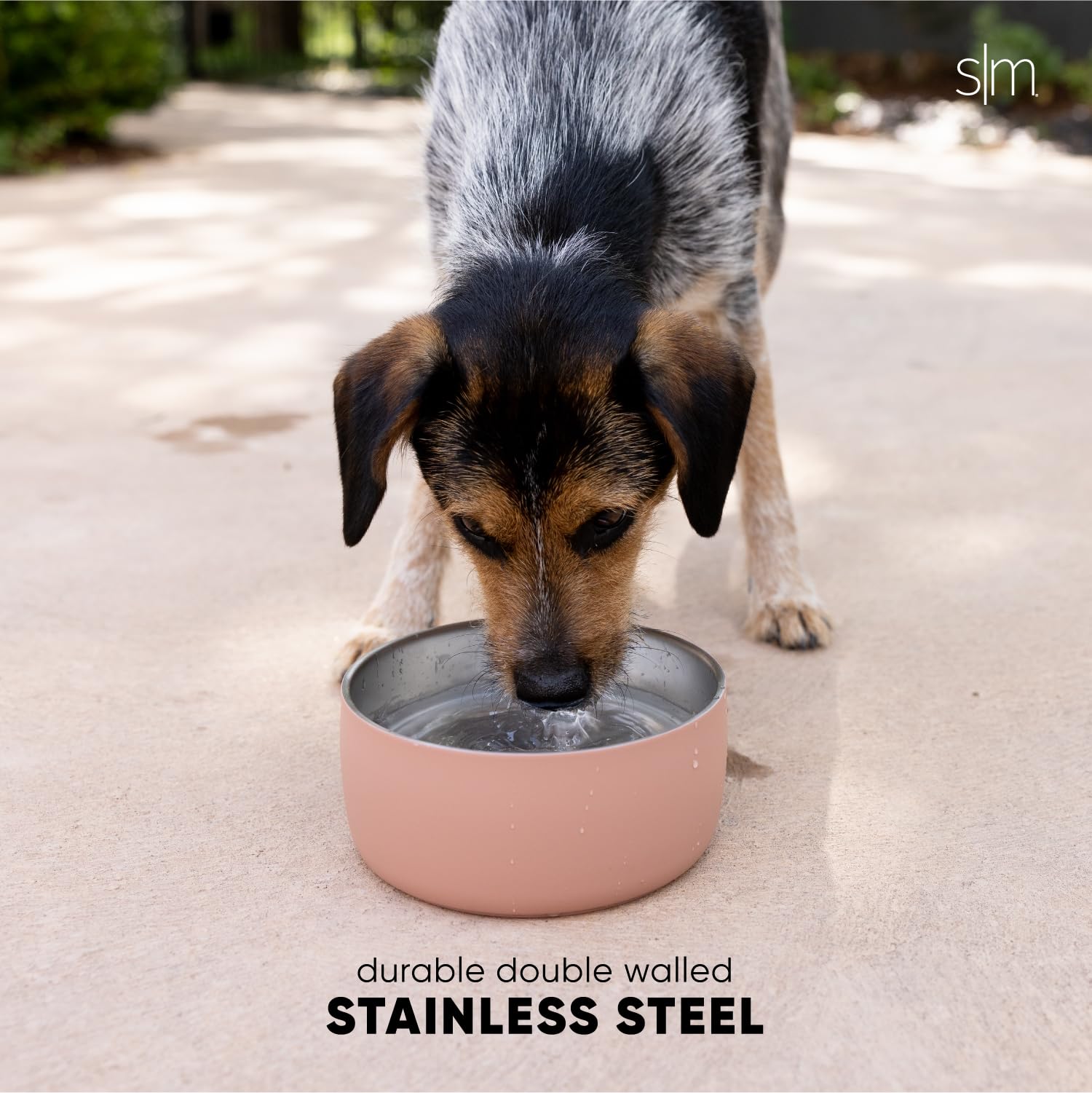 Simple Modern Stainless Steel Pet Water Bowl for Dogs & Cats, Large 8 Cups, Sea Glass Sage, Insulated, No Tip No Slip, Model DB-L-SGS