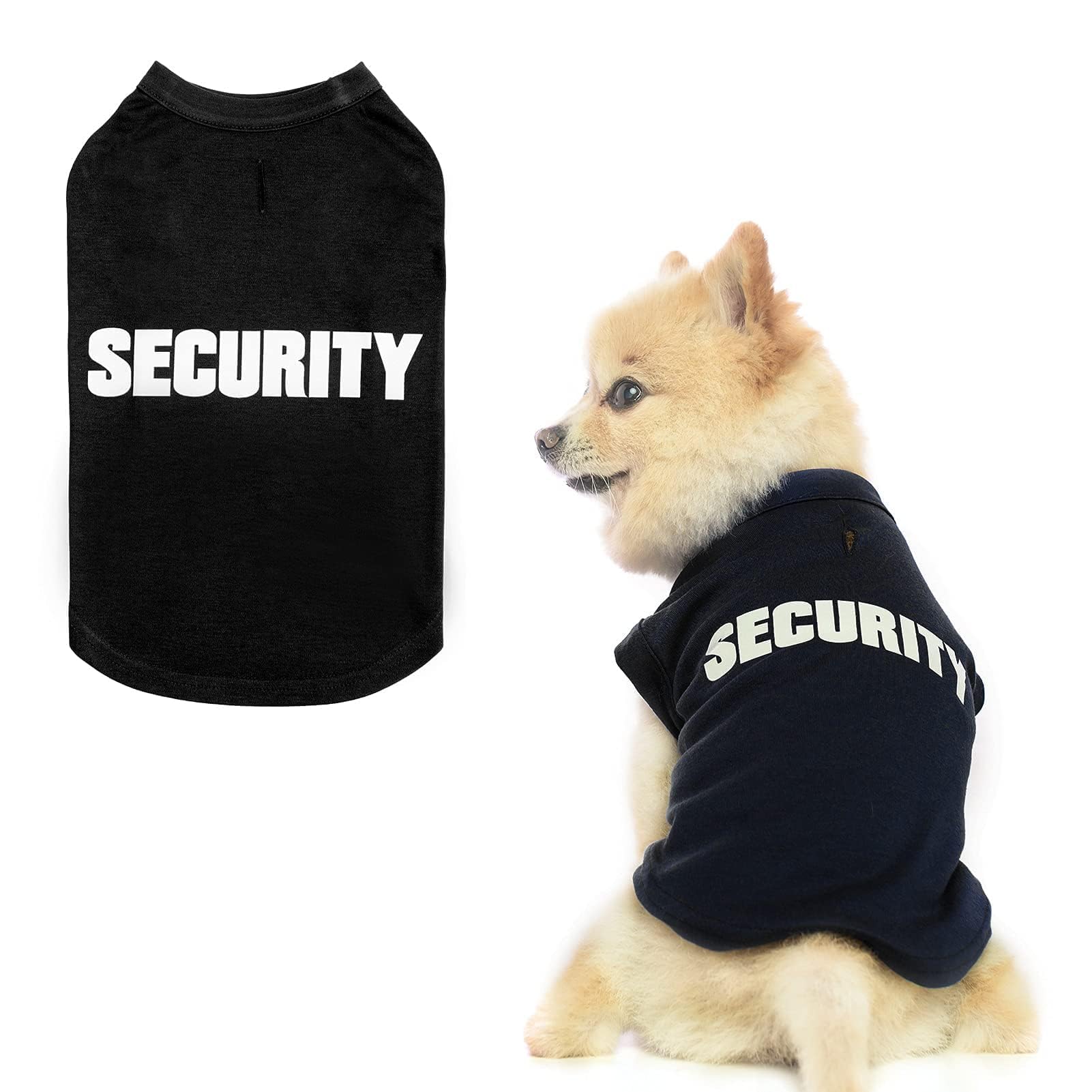Bingpet Security Dog Shirts,Soft Cotton Puppy Tshirt,Breathable Lightweight Dog Costumes Tank Top Vest,Machine Washable Stretchy