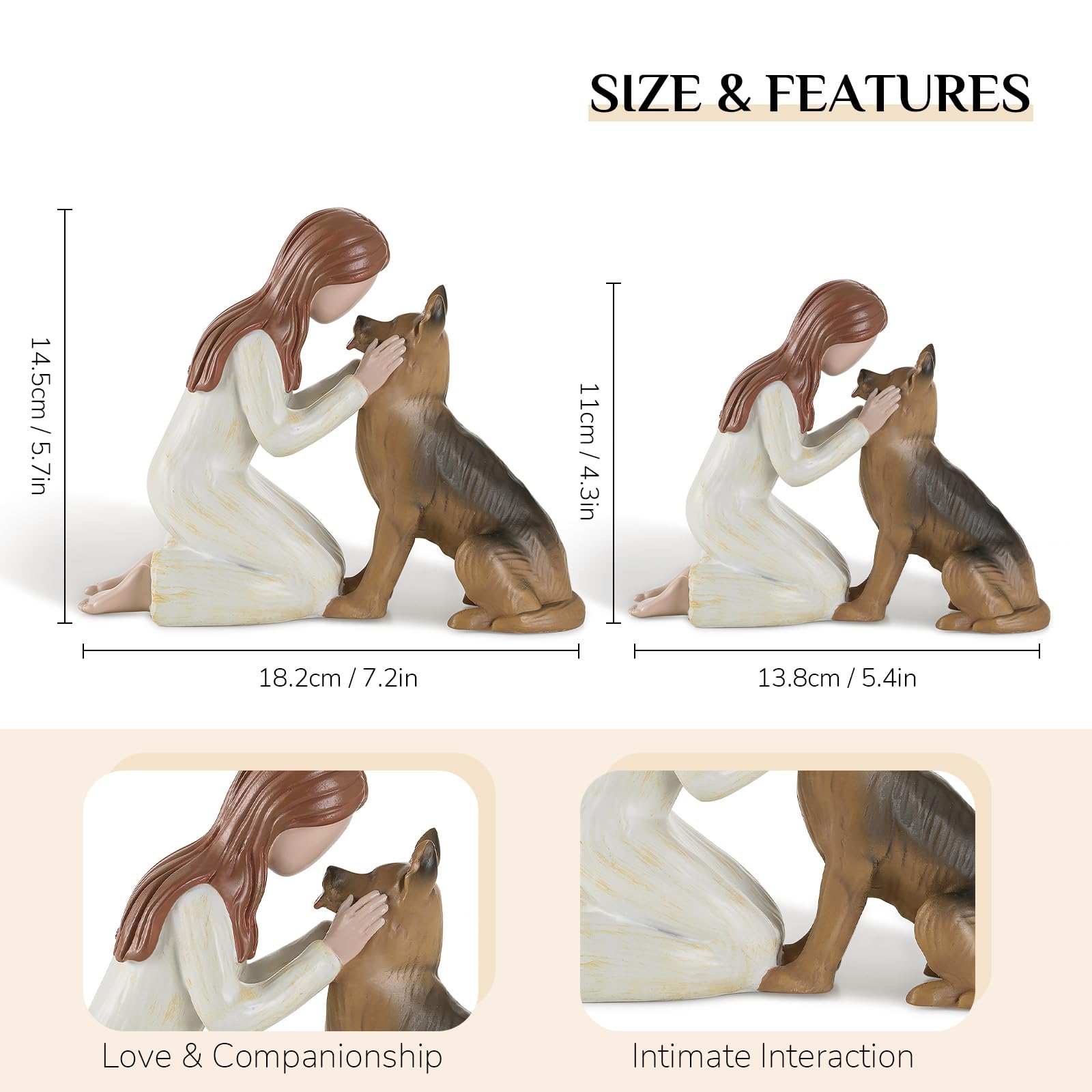 Storieme German Shepherd Gifts For Women: Dog Memorial Gift Pet Loss Sympathy Bereavement Remembrance Gift Angel Of Friendship D