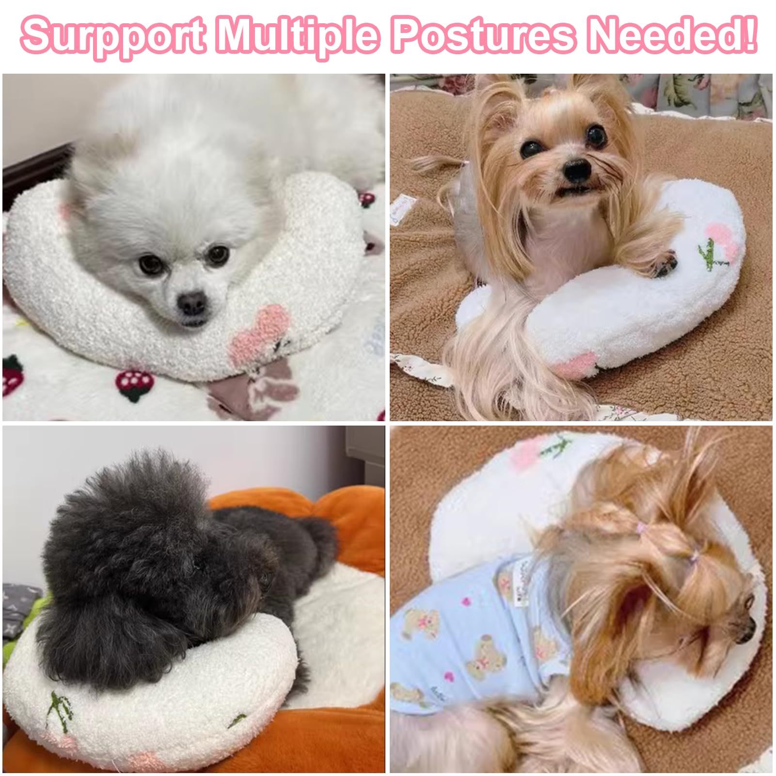 Mity Rain Dog Anxiety Relief Pillow - Ultra Soft High Density Calming Pillow For Joint Relief Sleeping Improve, Pet Calming Toy