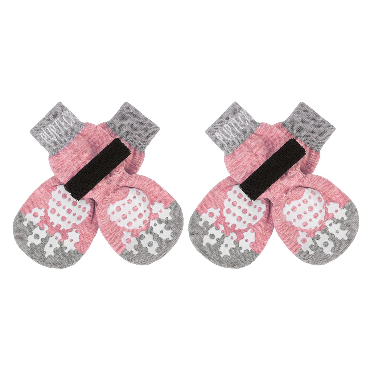 Pupteck Anti-Slip Dog Socks With Double Sides Grips For Small Medium Large Dogs Hardwood Floors Prevents Licking, Dog Shoes For 