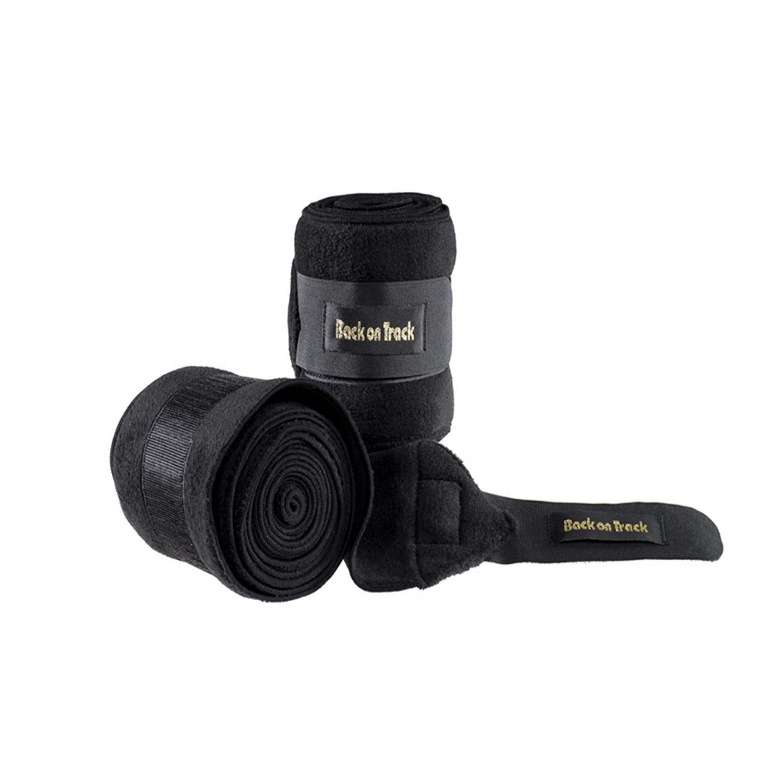 Back On Track Polo Leg Wraps (Fleece) (Pair), Color: Black, Size: 9 (20400001)