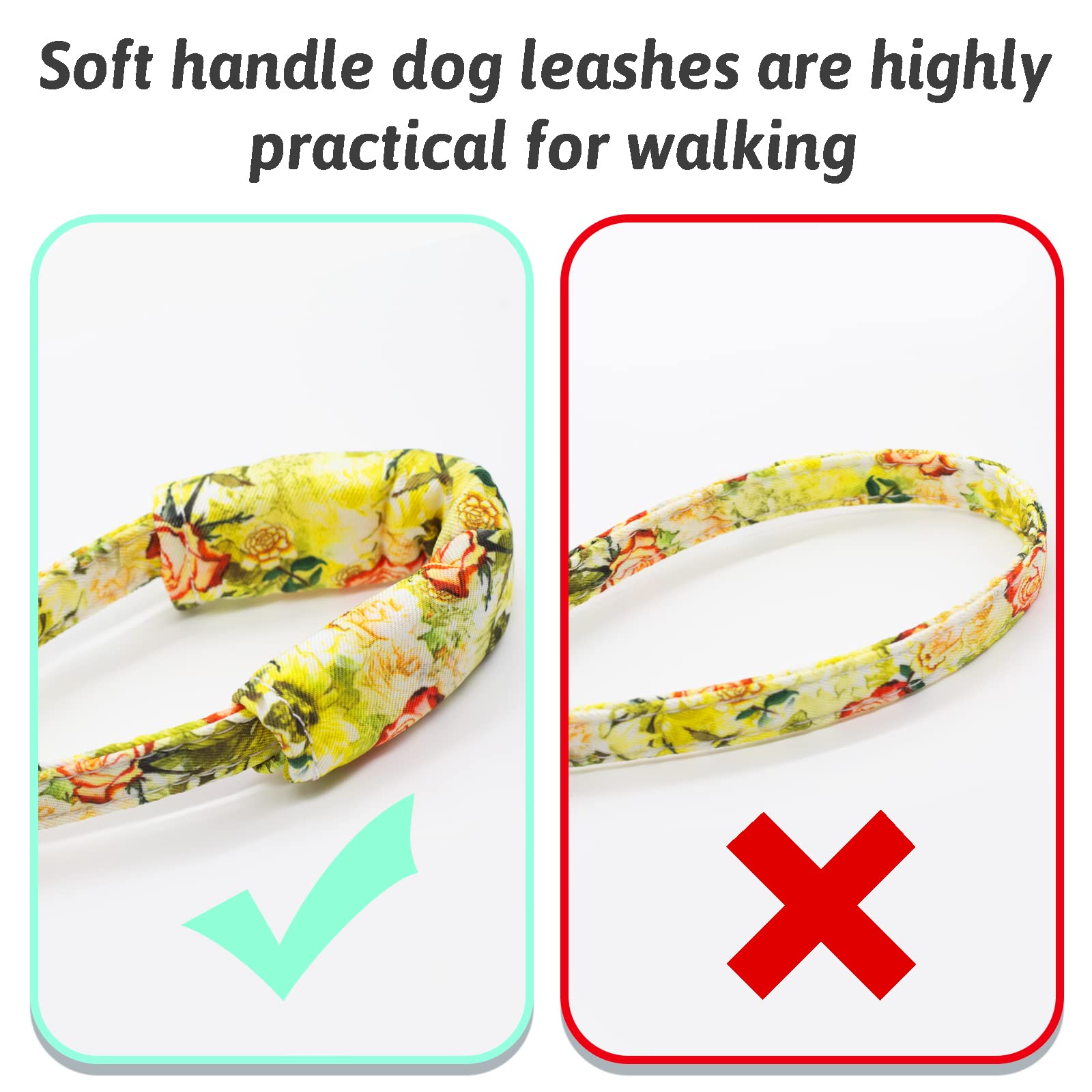 HSIGIO Dog Collar and Leash Set Girls Adjustable Puppy Collars with Floral Bow Tie for Small Medium Large Female Dogs, Yellow Ro