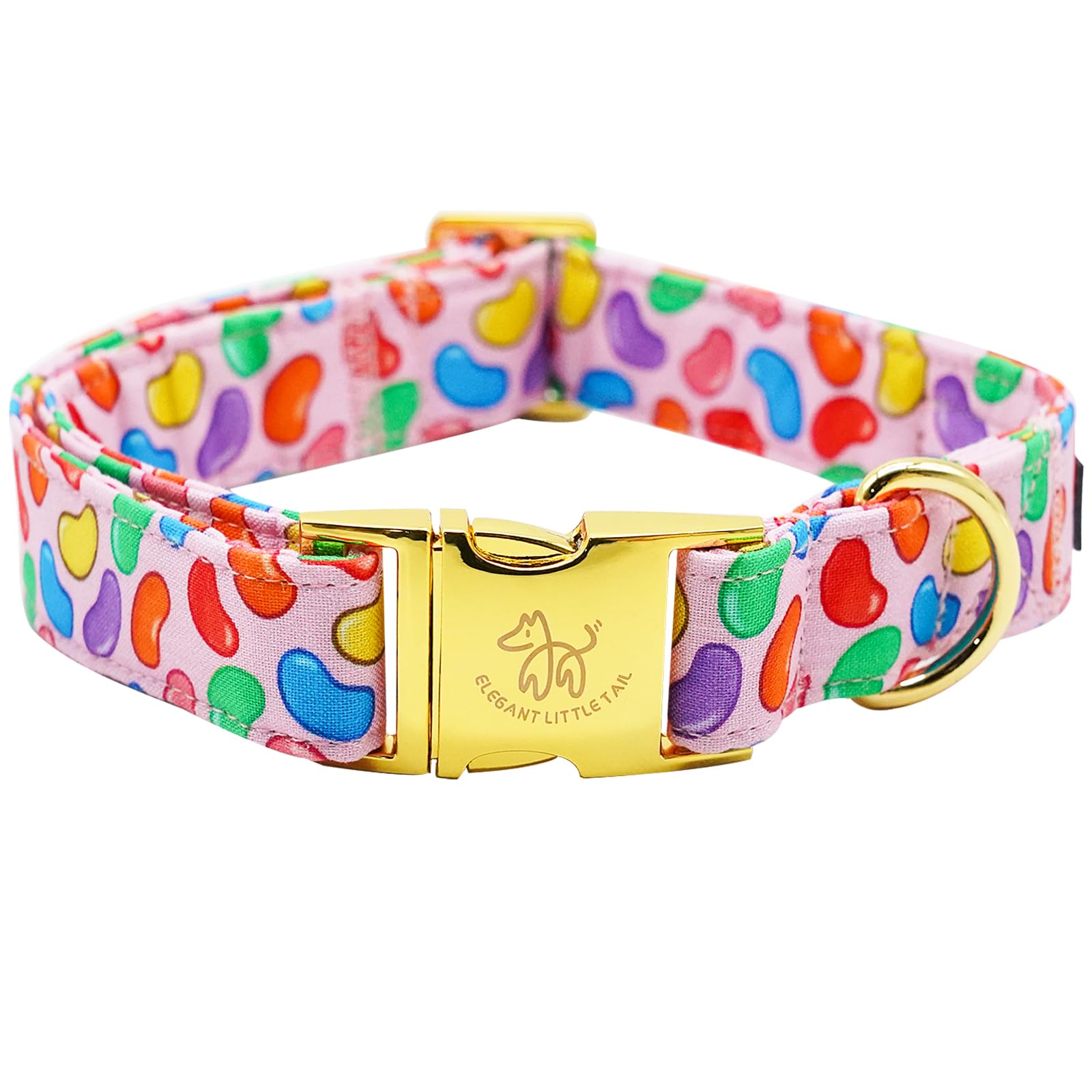 Elegant little tail Easter Dog Collar, Colorful Candy Print Pet Collar Dogs Cute Pink Dog Collar Boy Girl Dog Collars Pet Gift A