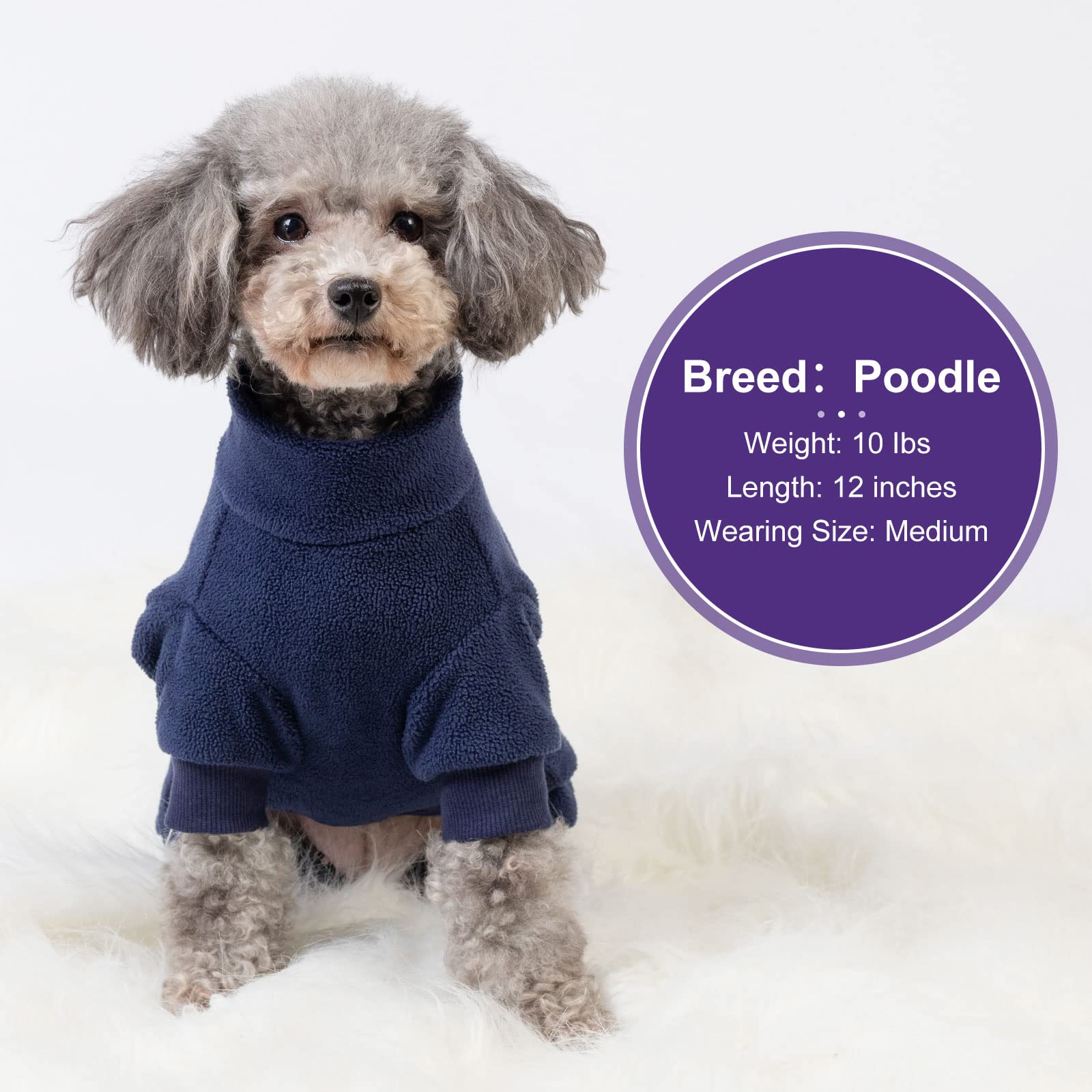 Cyeollo Dog Pajamas For Small Dogs Thermal Fleece Dog Pjs Jumpsuit For Dogs Stretchable Onesie Warm Winter Cold Weather Coats Do