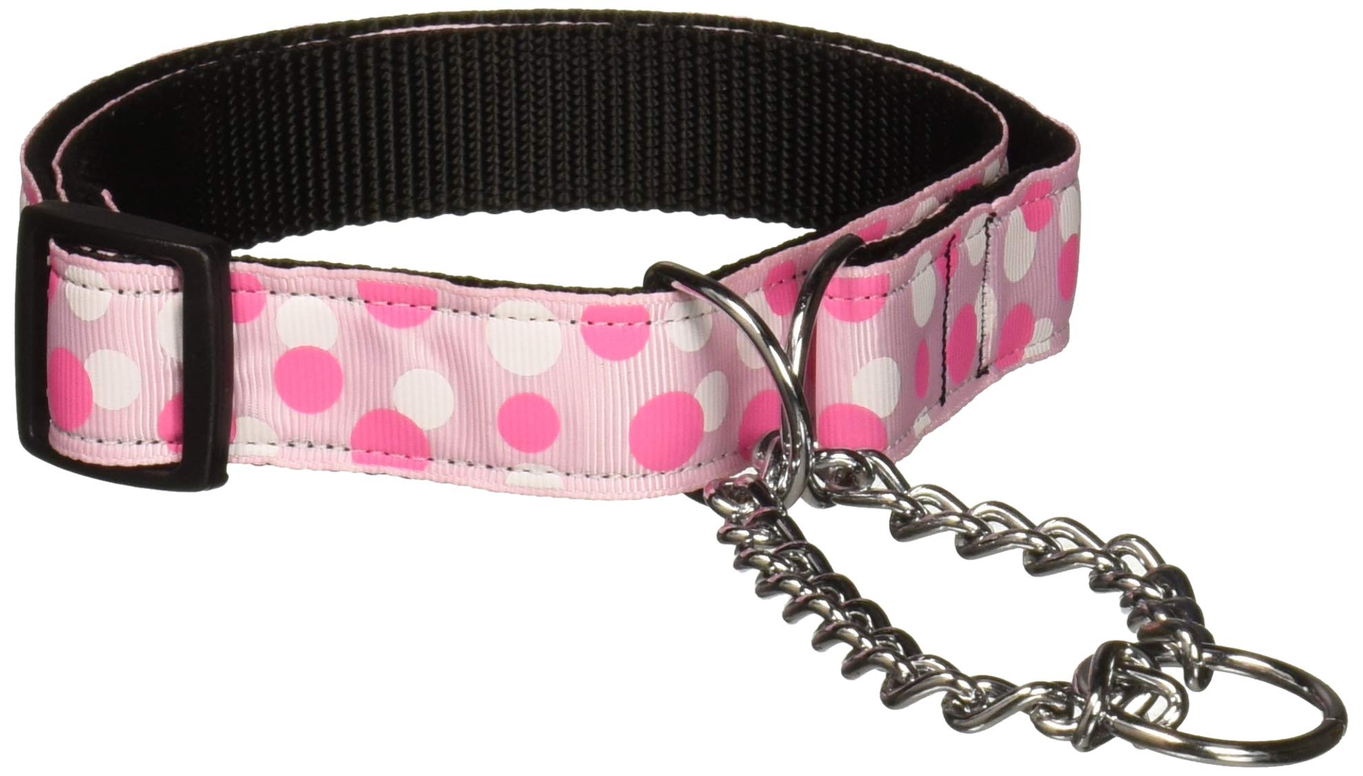Mirage Pet Products Martingale Confetti Dots Nylon Collar, Large, Light Pink