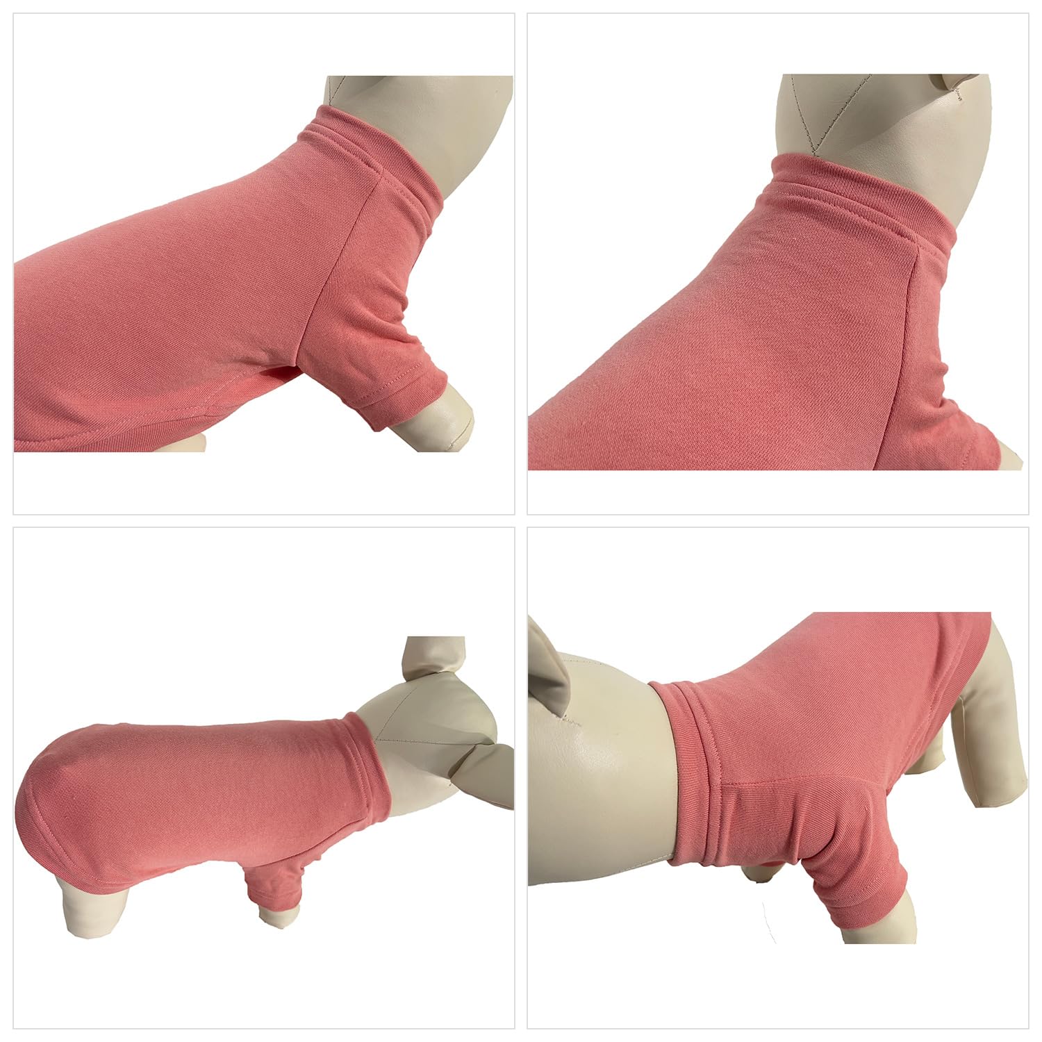 Lovelonglong Dog Pullover Sweatshirt Autumn Winter Cold Weather Dog T-Shirts For Small Medium Large Size Dogs Chihuahua Clothes Lotus Pink Xs