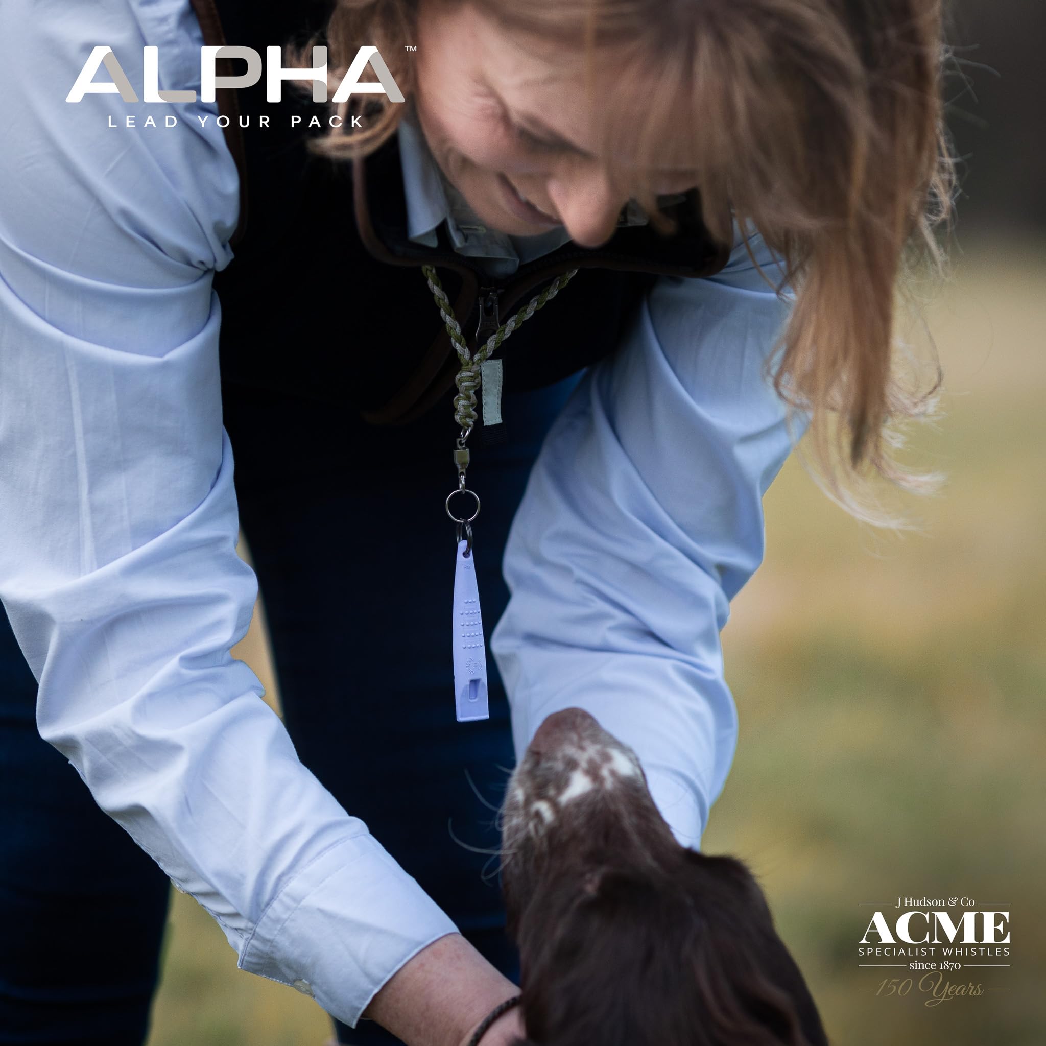ACME Alpha 211.5 Professional Dog Training Whistle with Enhanced Ergonomic Grip. BPA-Free Plastic. 110 dBA. Long Range. Standard