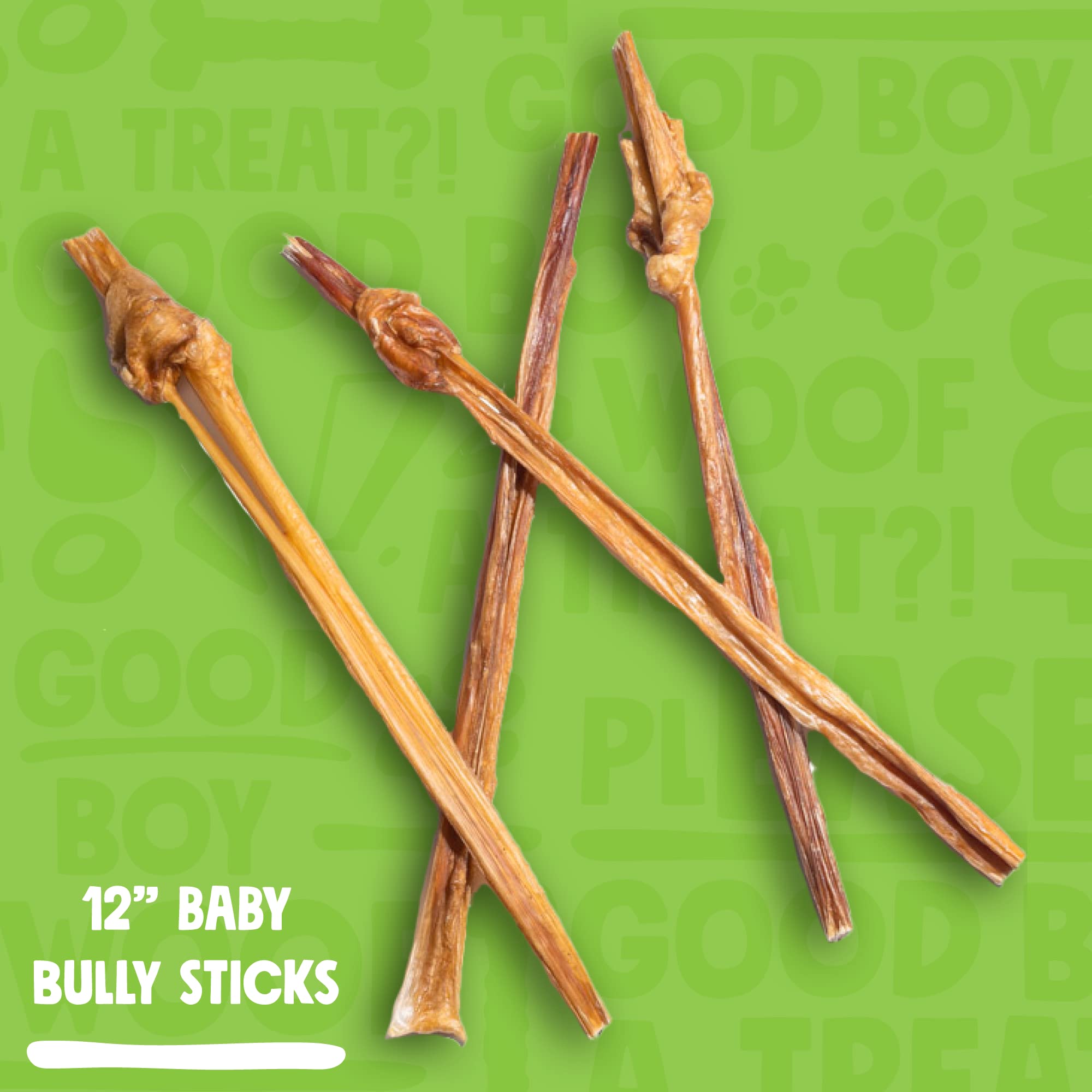 Jolly Barks 6 Baby Bully Sticks for Small Dogs  All Natural Single Ingredient Dog Treat  Beef Baby Bully Sticks for Puppies Teet