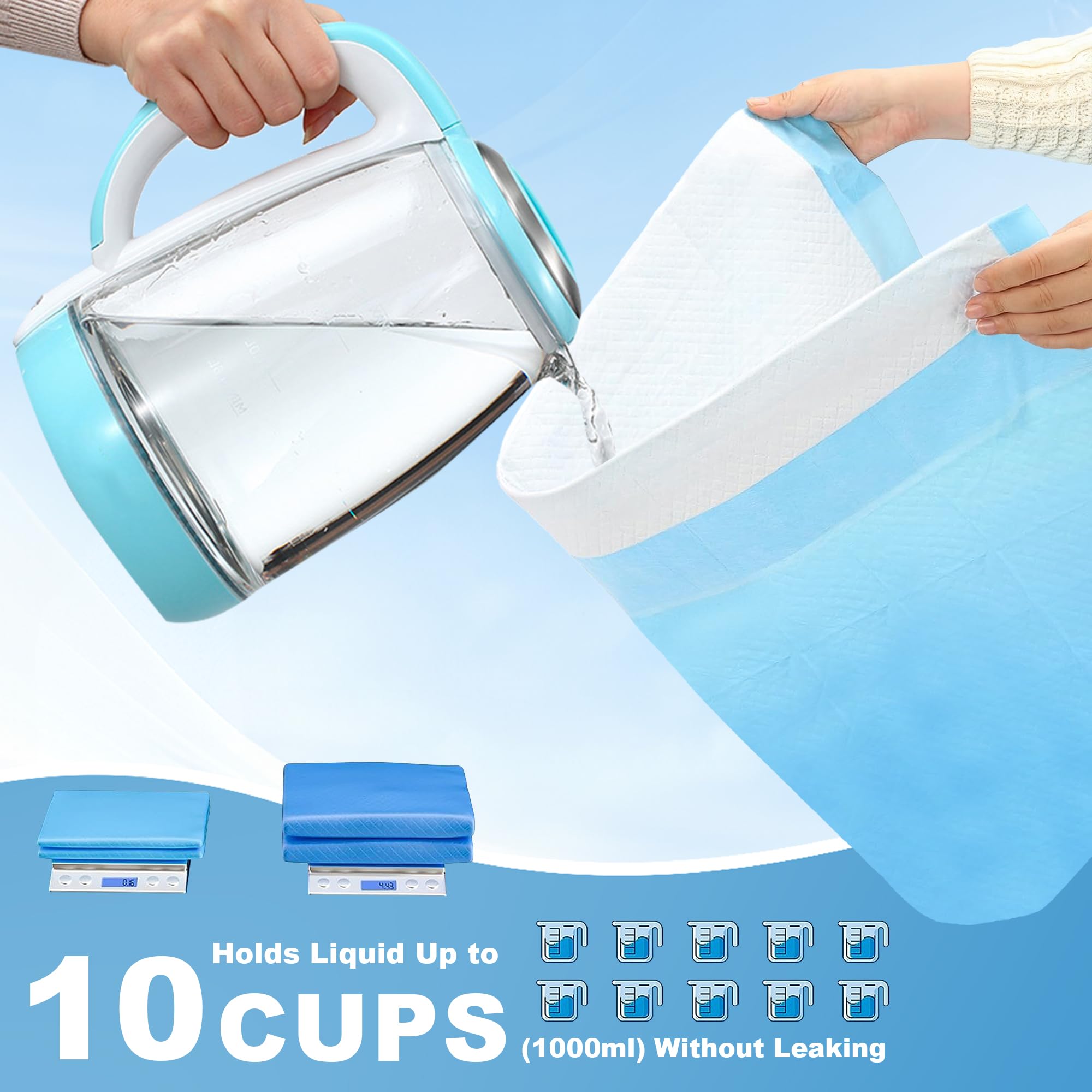 Puppy Training Pads 28x44 - 100 Count Extra Large Dog Pee Pads, Leak-Proof & Super Absorbent, Thicken Disposable Potty Pads for