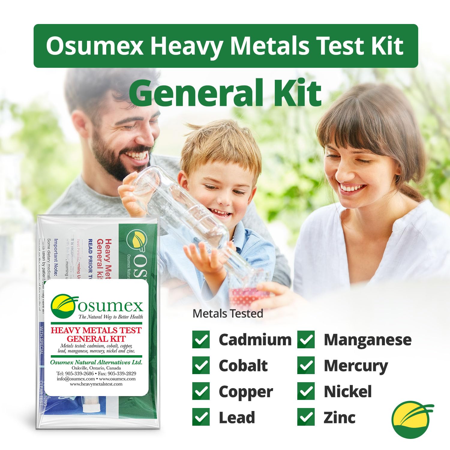 Osumex Heavy Metal Test General Kit for Humans 5 Pack - 8 Range Heavy Metal Urine Test Kits, Metal Testing Kit, Heavy Metal Test