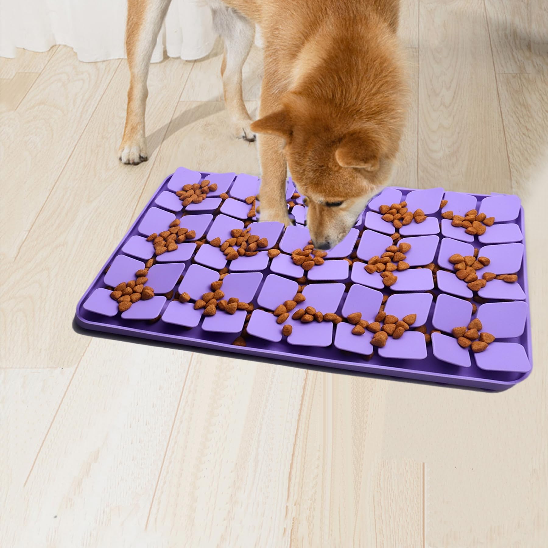 Femont Silicone Snuffle Mat for Small Medium Dogs,Slow Feeder Lick Mat for Pet Slow Down Eating,Encourages Natural Foraging Skil