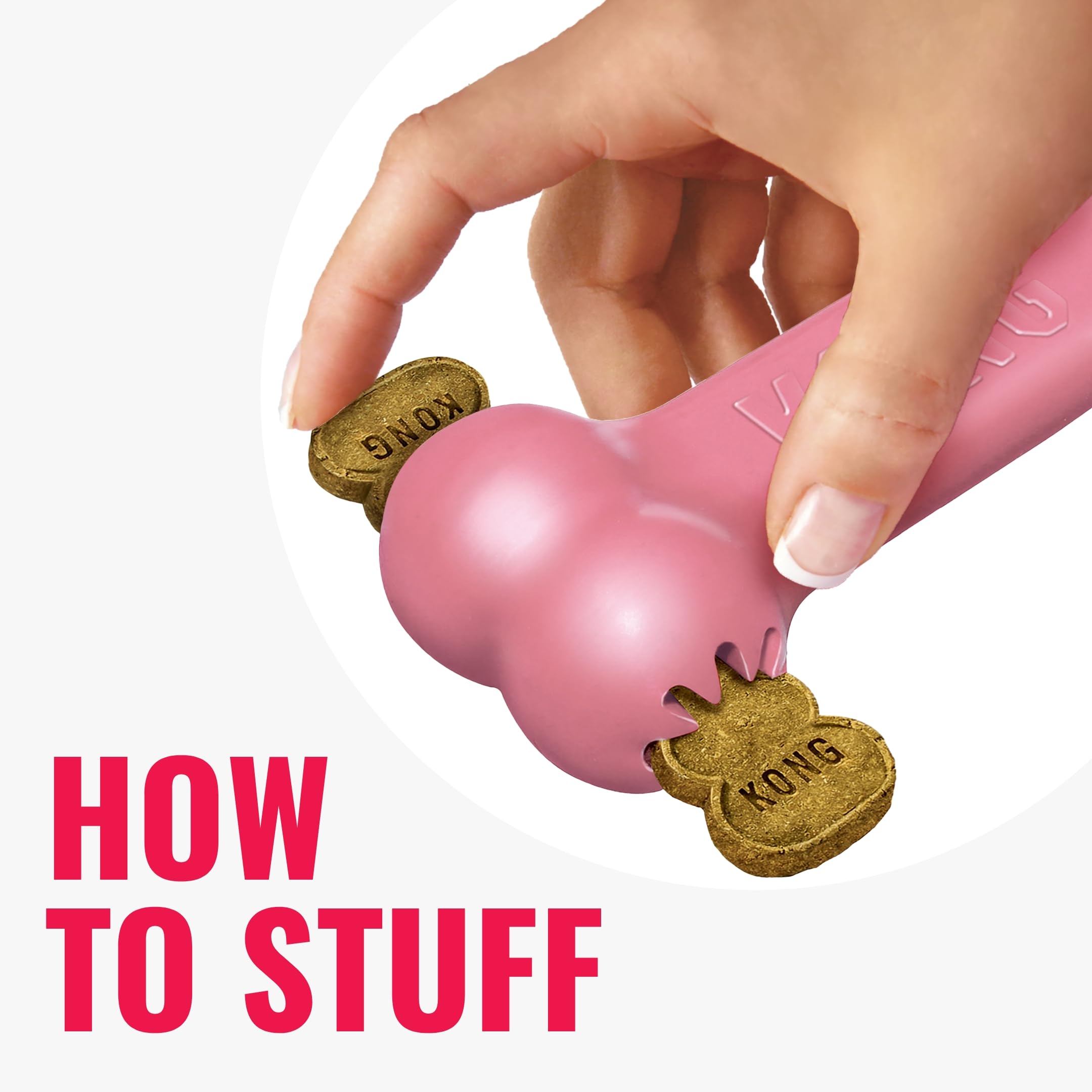 Kong Puppy Goodie Bone - Stuffable Dog Toy For Small Puppy - Natural Rubber Chew Toy For Puppies - Small Dog Toy For Teething Puppies - For Small Puppies - Pink