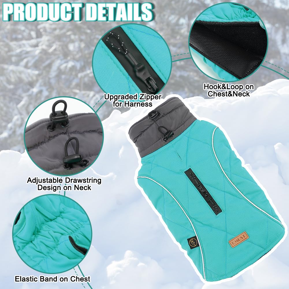 Emust Dog Coats Winter, Thick Dog Clothes For Medium Dogs Boy, Coats For Dogs Winter With Harness Hole, Dog Coats For Cold Weath
