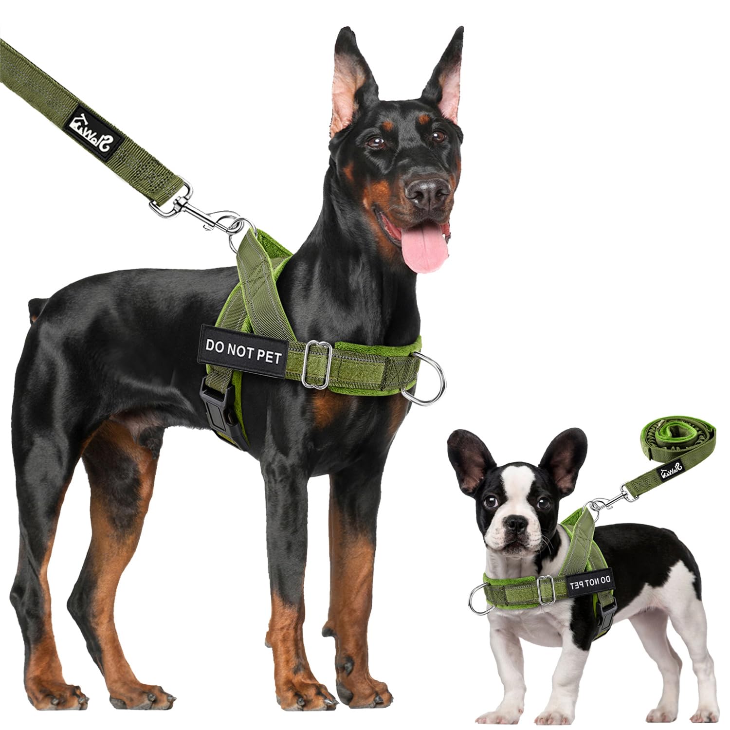 Lukovee No Pull Dog Harness & Leash Set - Heavy Duty Dog Vest Harness with Soft Padded for Medium Large Dogs, Adjustable Reflect