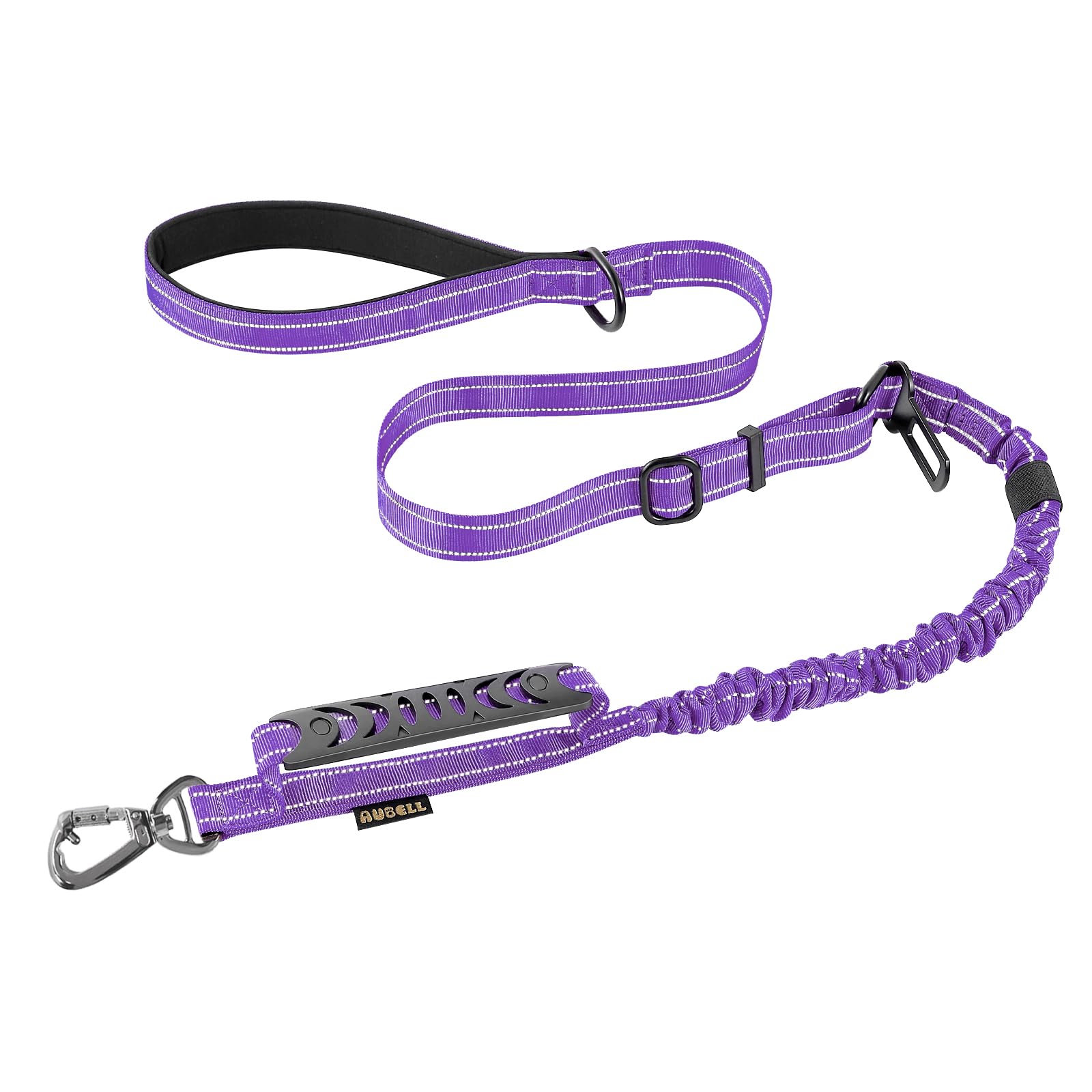 AUBELL Tactical Dog Leash Heavy Duty,4-6ft Reflective Strong No Pull Bungee Leash for Medium Large Dogs with Comfortable Padded