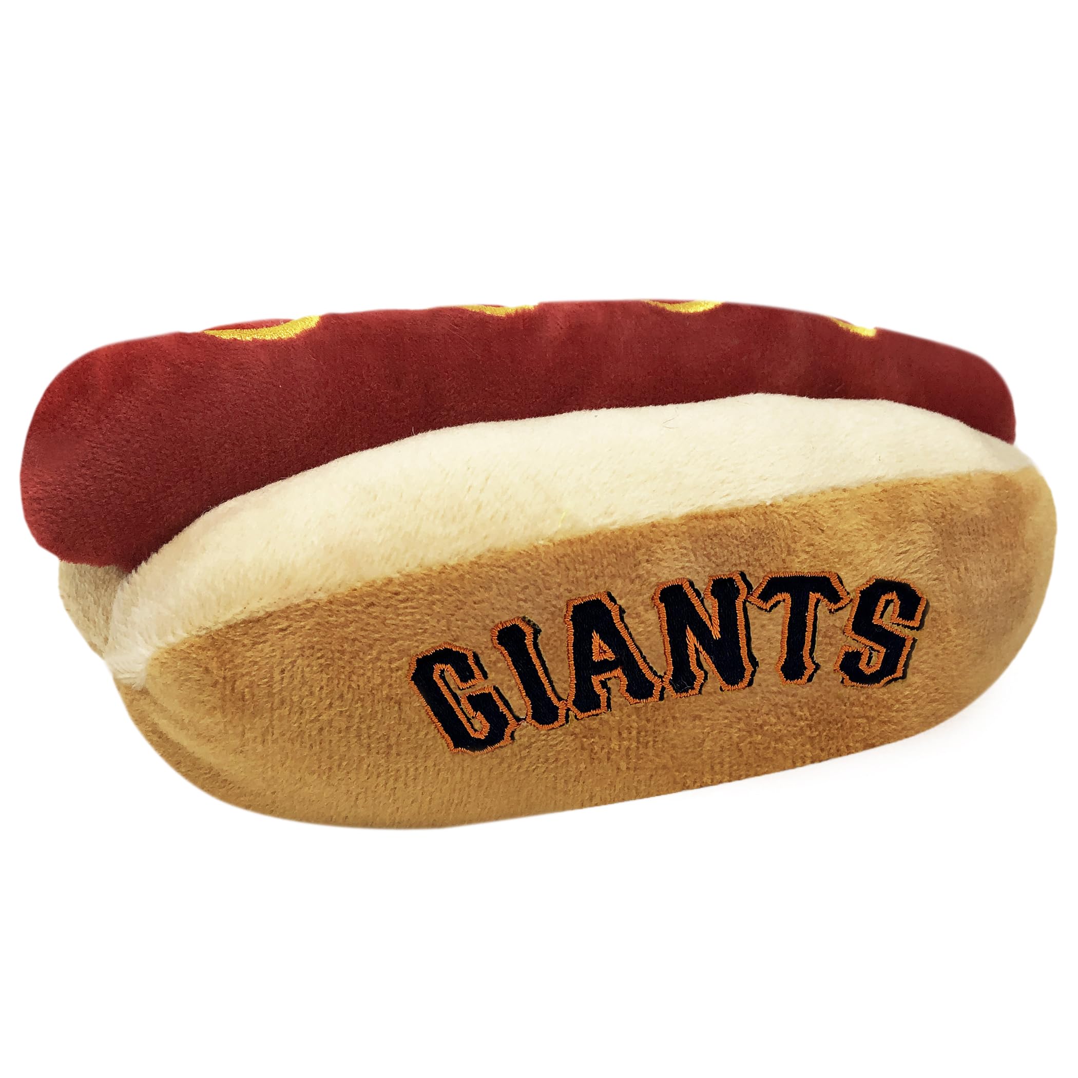 Mlb San Francisco Giants Plush Dog Toys - Stadium Theme Snacks - Cutest Plush Hot-Dog Toy For Dogs & Cats With Inner Squeaker &