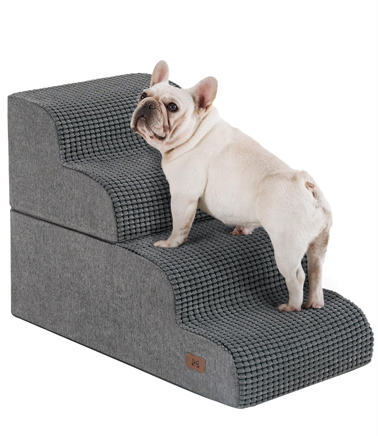 Abcpet Dog Step For Bed, Dog Stair 4-Step 35D Pet Stair 19.7'' H For High Bed Or Sofa Non-Slip Balanced Pet Step Indoor, Grey
