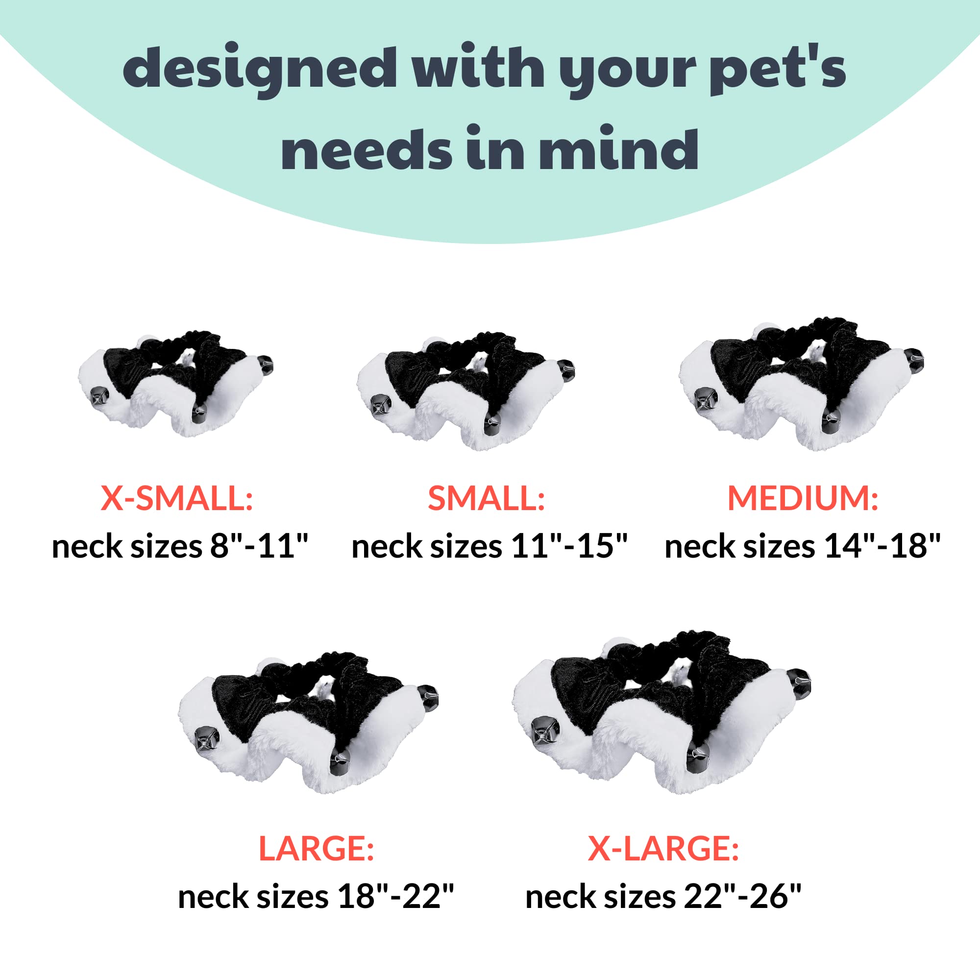 Huxley & Kent Ruff Pet Scrunchy | Elf (Extra-Large) | Festive Christmas/Holiday Neckwear For Dogs/Cats | Fun Stretchable Costume Accessory | Soft Collar With Bells