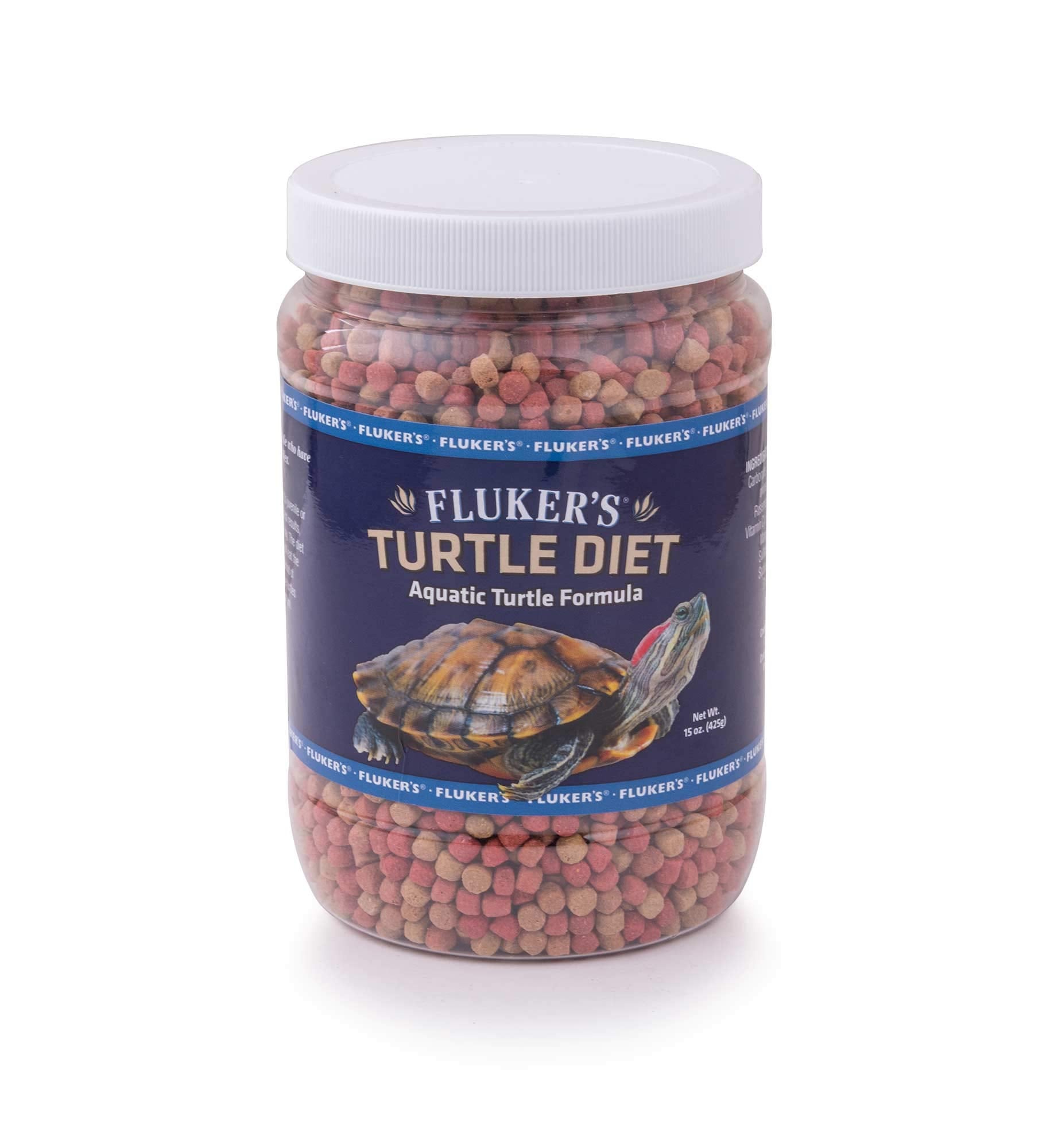 Flukers Aquatic Turtle Diet, Food Pellets for Turtles, 15 oz