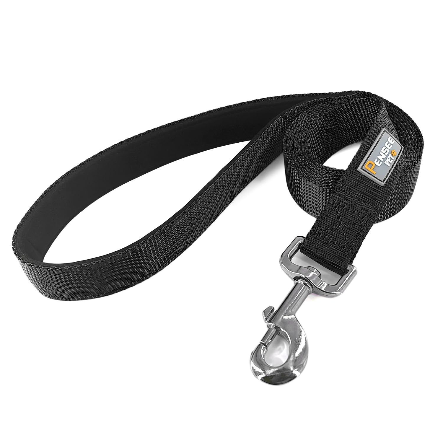 Penseepet Basic Dog Leashes 6 Ft Padded Handle Nylon Dogs Leashes For Medium Dogs Black
